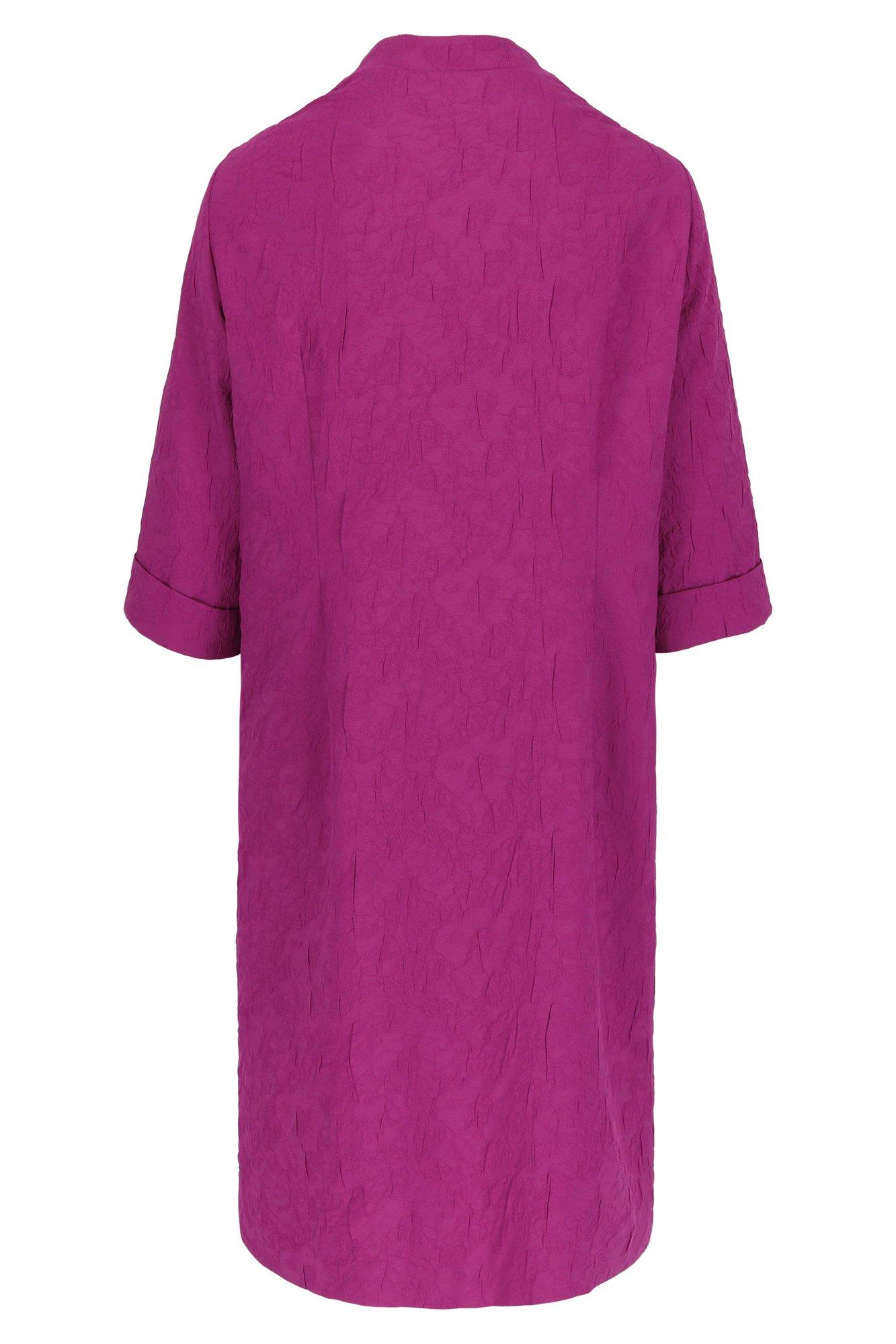 Kleedjes - Rechte easy care jurk in 3D-jacquard