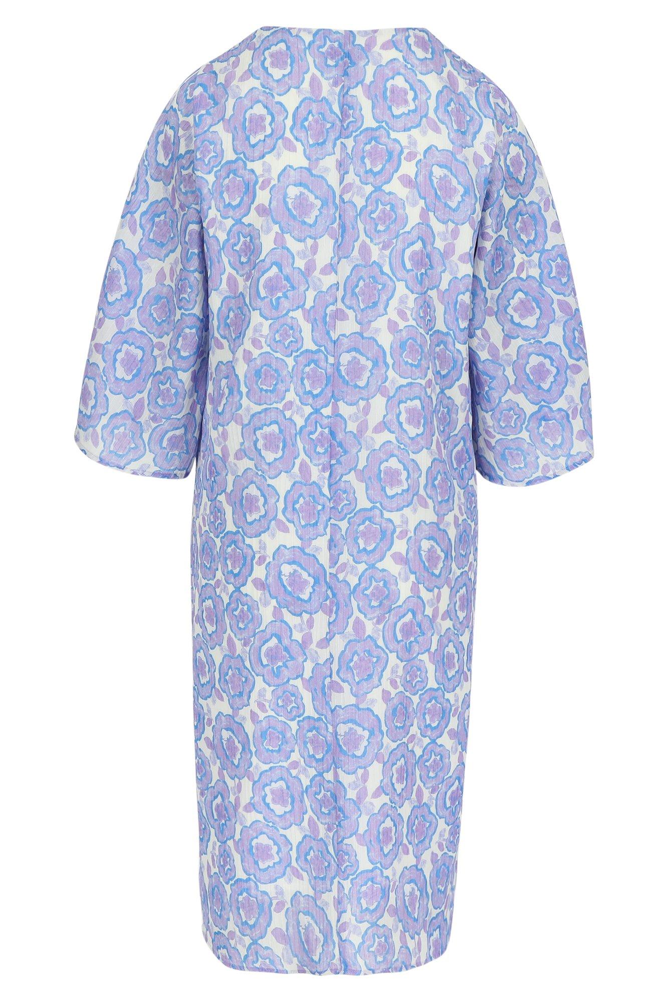 Robes - Robe en voile à imprimé fleurs 