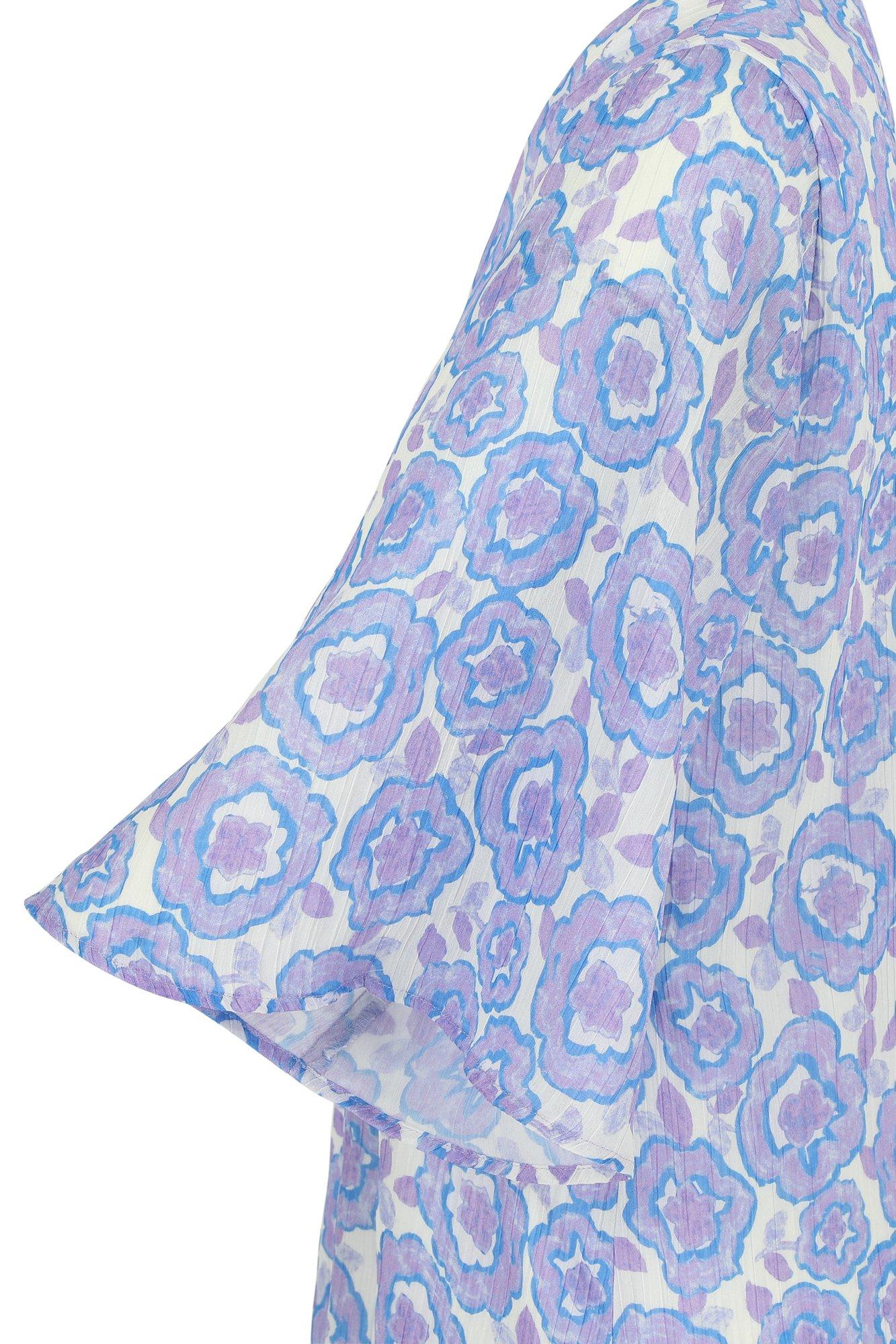 Kleedjes - Printjurk in voile met bloemmotief