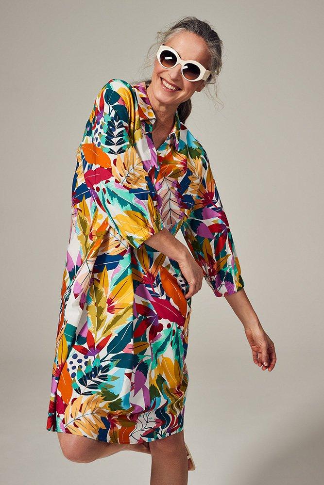 Robes - Robe en coton et écoviscose