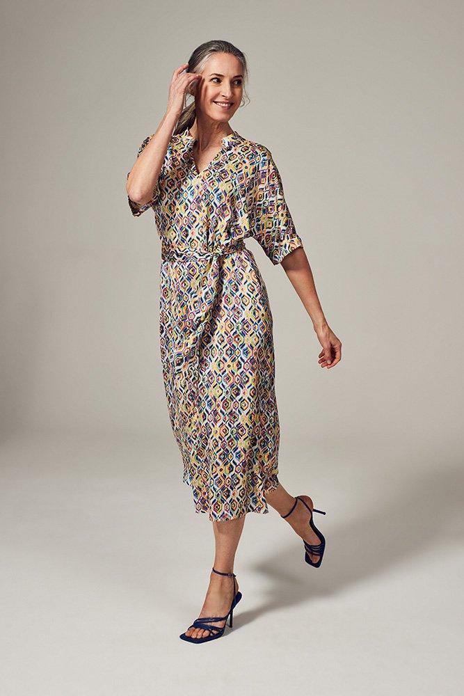 Easy care jurk met Afrikaanse print - null - may