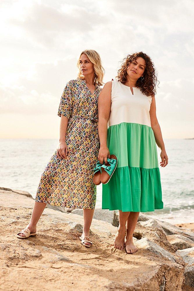 Kleedjes - Easy care jurk met Afrikaanse print