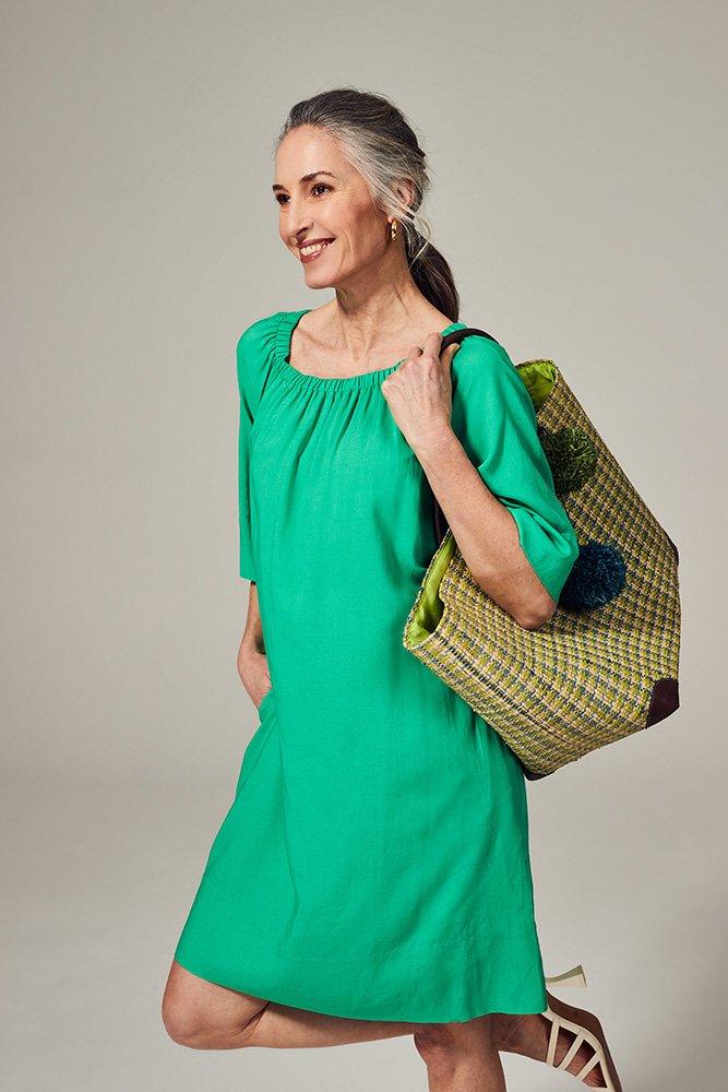 Off the shoulder jurk in viscose en linnen - null - may