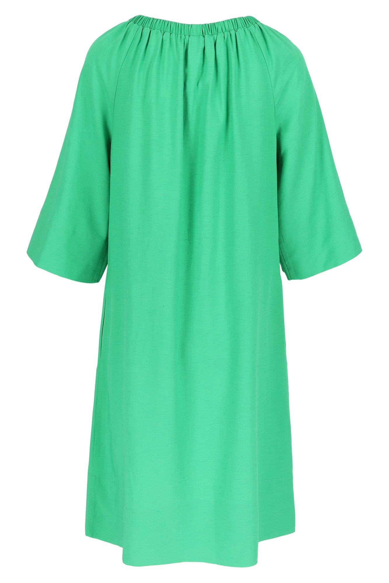 Kleedjes - Off the shoulder jurk in viscose en linnen