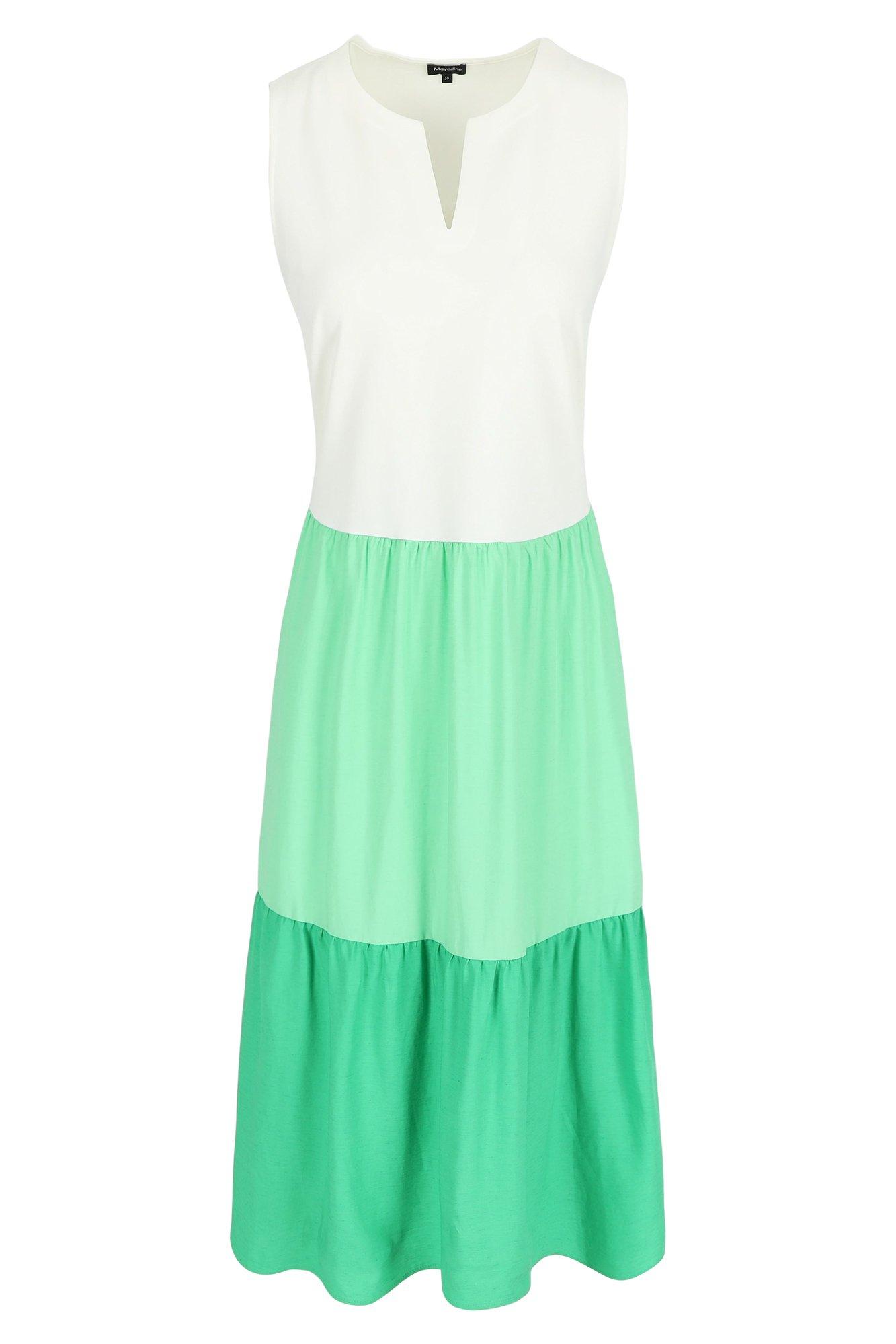 Kleedjes - Jurk met jersey top en volants