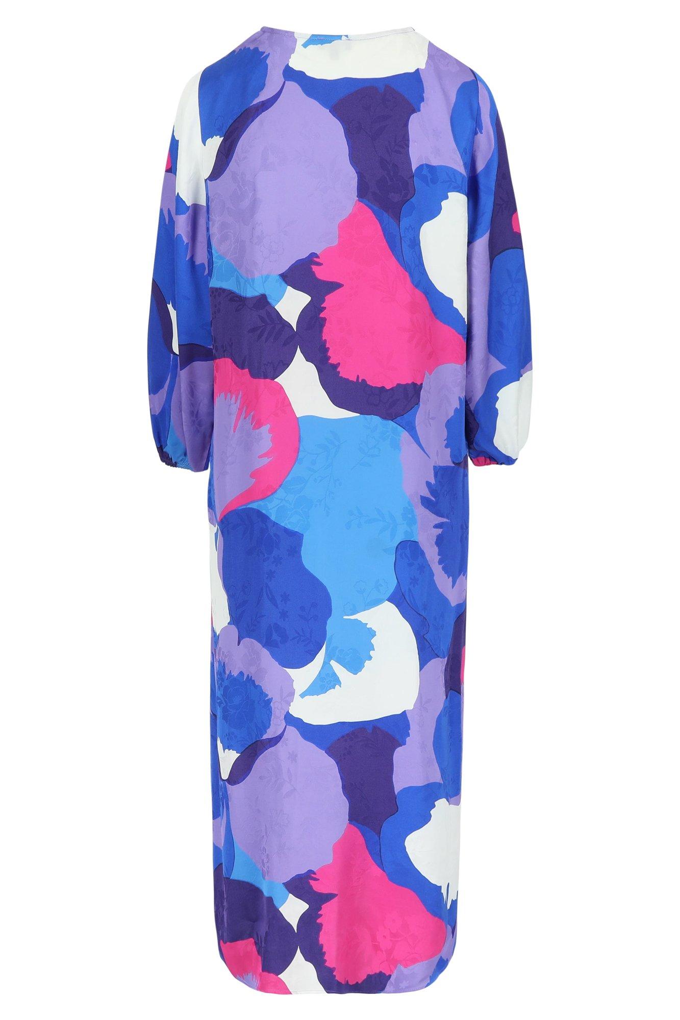 Robes - Robe caftan en jacquard de satin