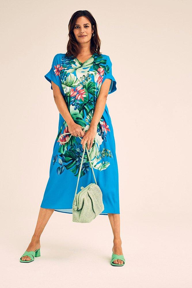Robe à fleurs en crêpe - null - ame