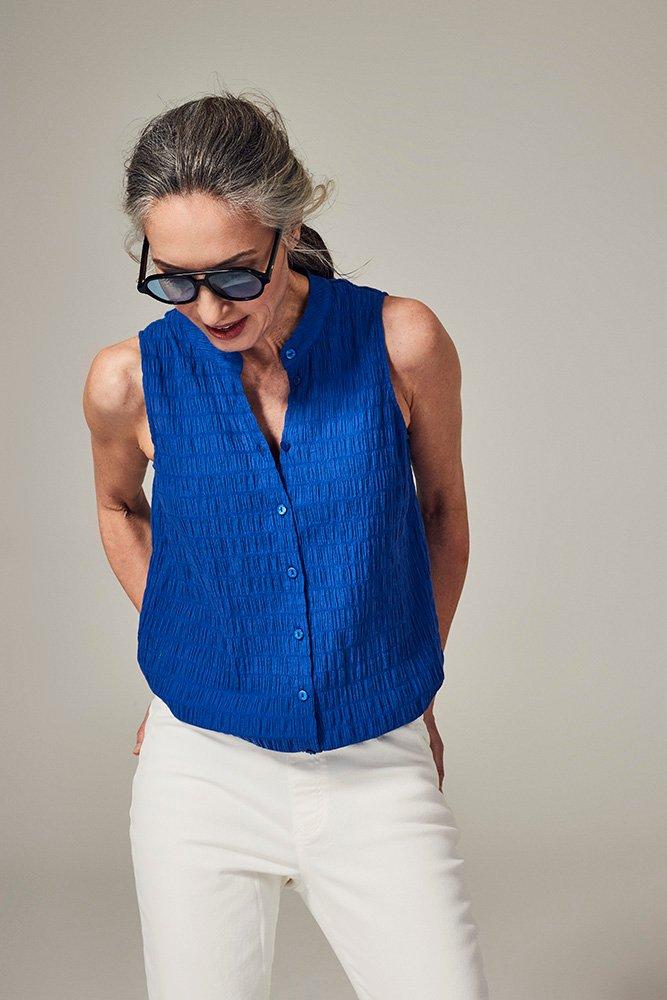 Pantalons - Jeans blanc stretch sur élastique