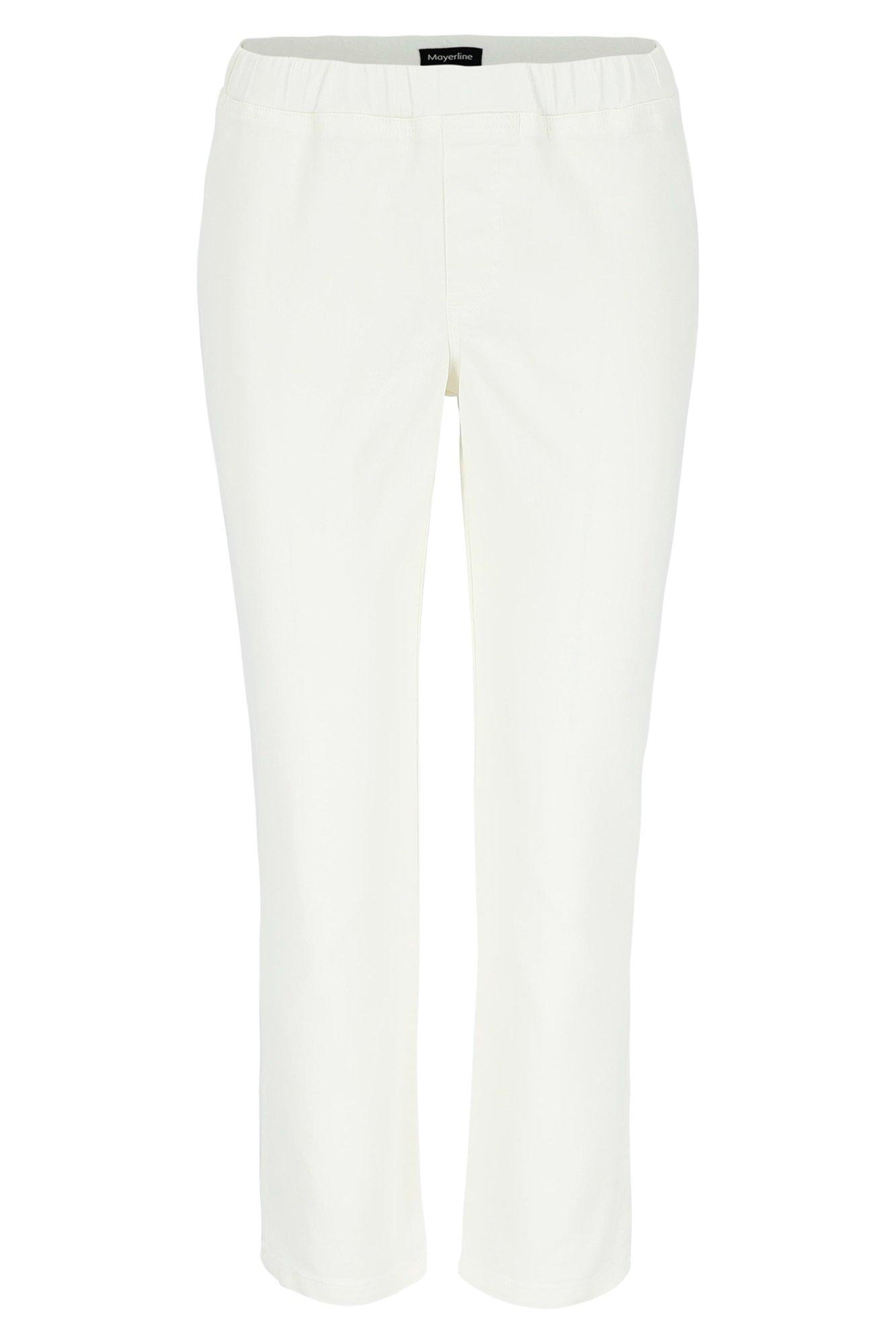 Pantalons - Jeans blanc stretch sur élastique