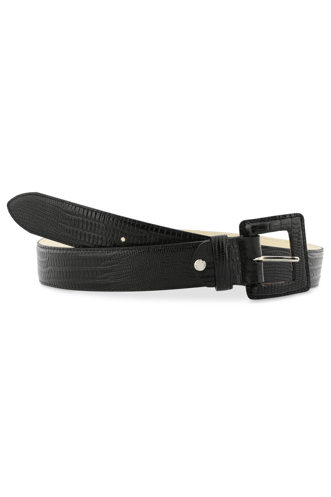 Ceinture cuir a imprime serpent