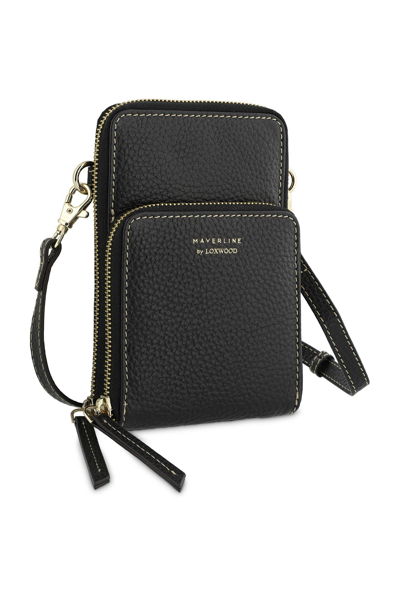 Pochette GSM en vachette grain&eacute;e - may