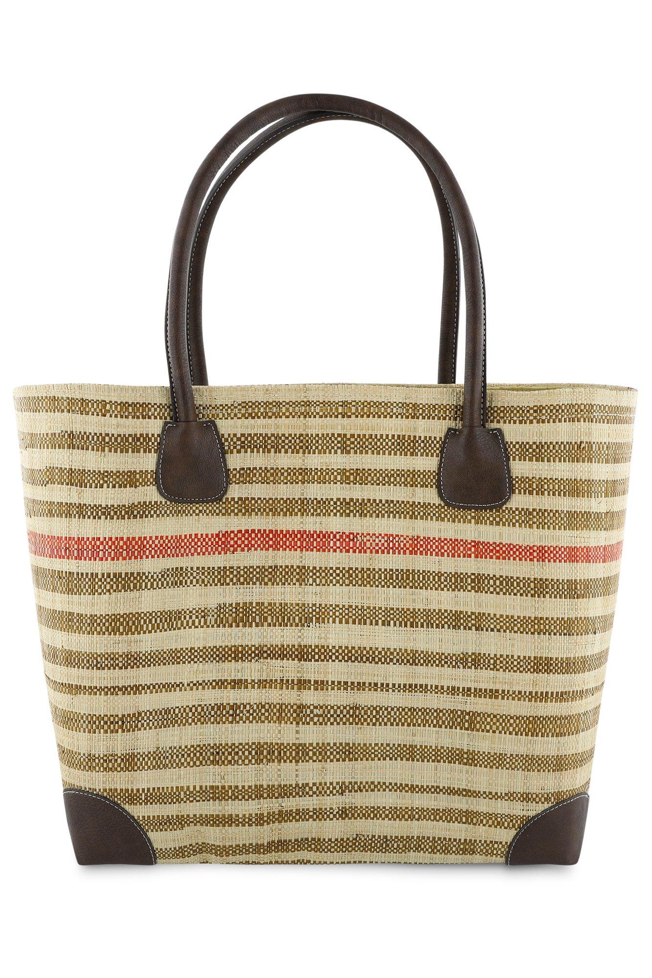 Babyspulletjes - Raffia mand met faux leer details