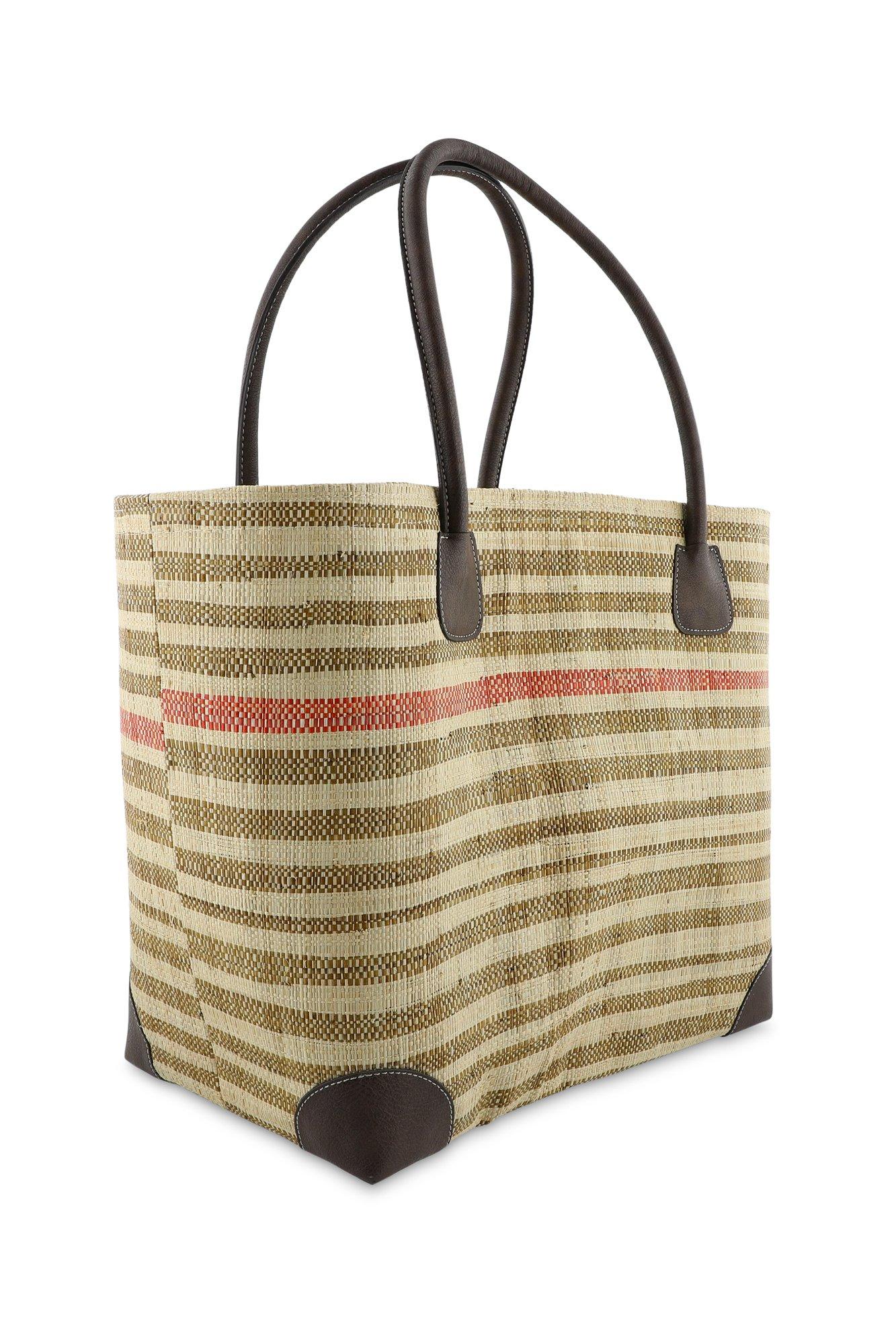 Babyspulletjes - Raffia mand met faux leer details