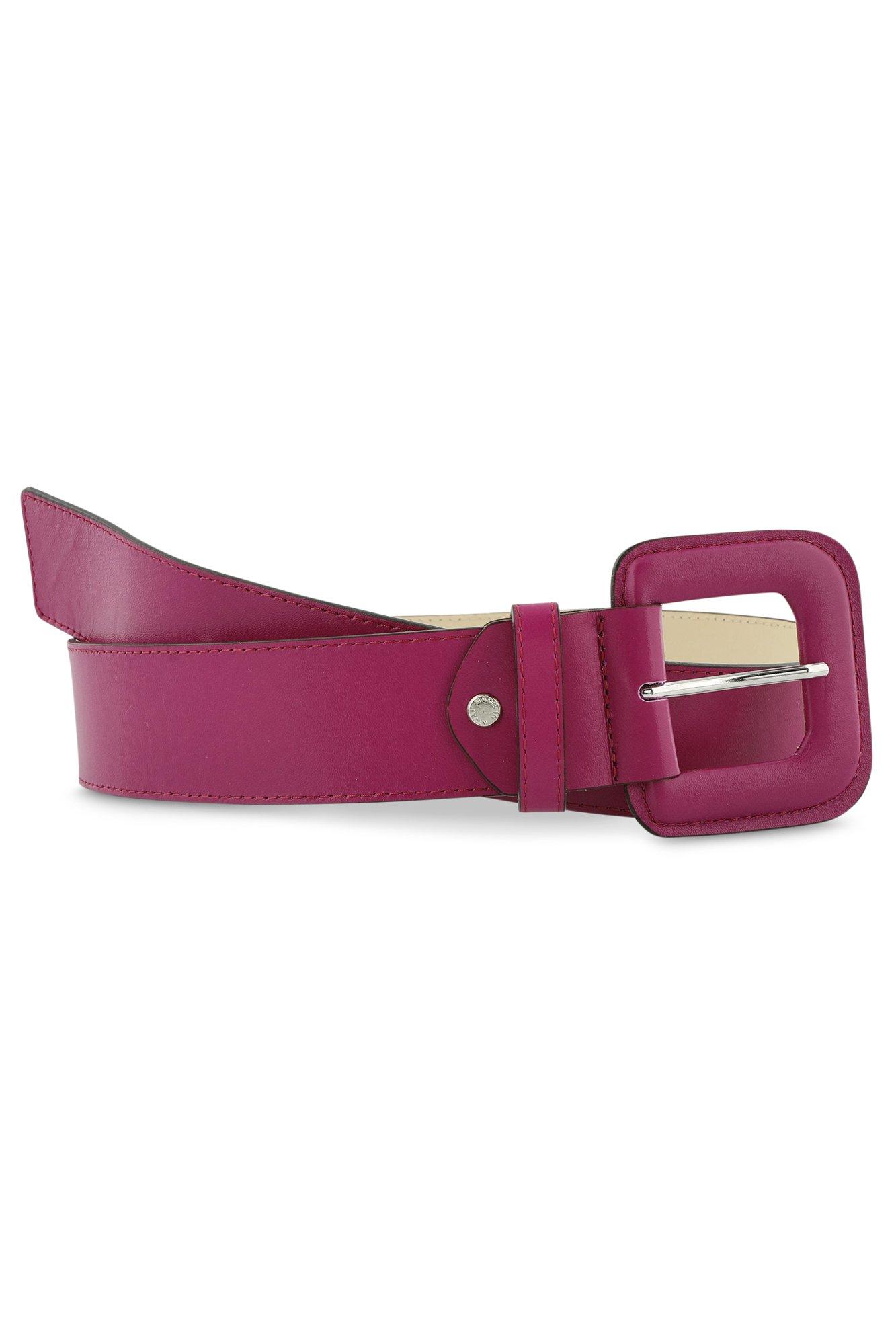 Ceinture en nubuck à boucle recouverte - null - may