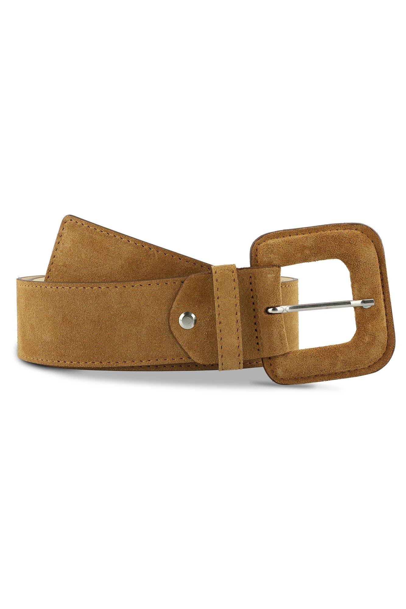 Ceinture en nubuck à boucle recouverte