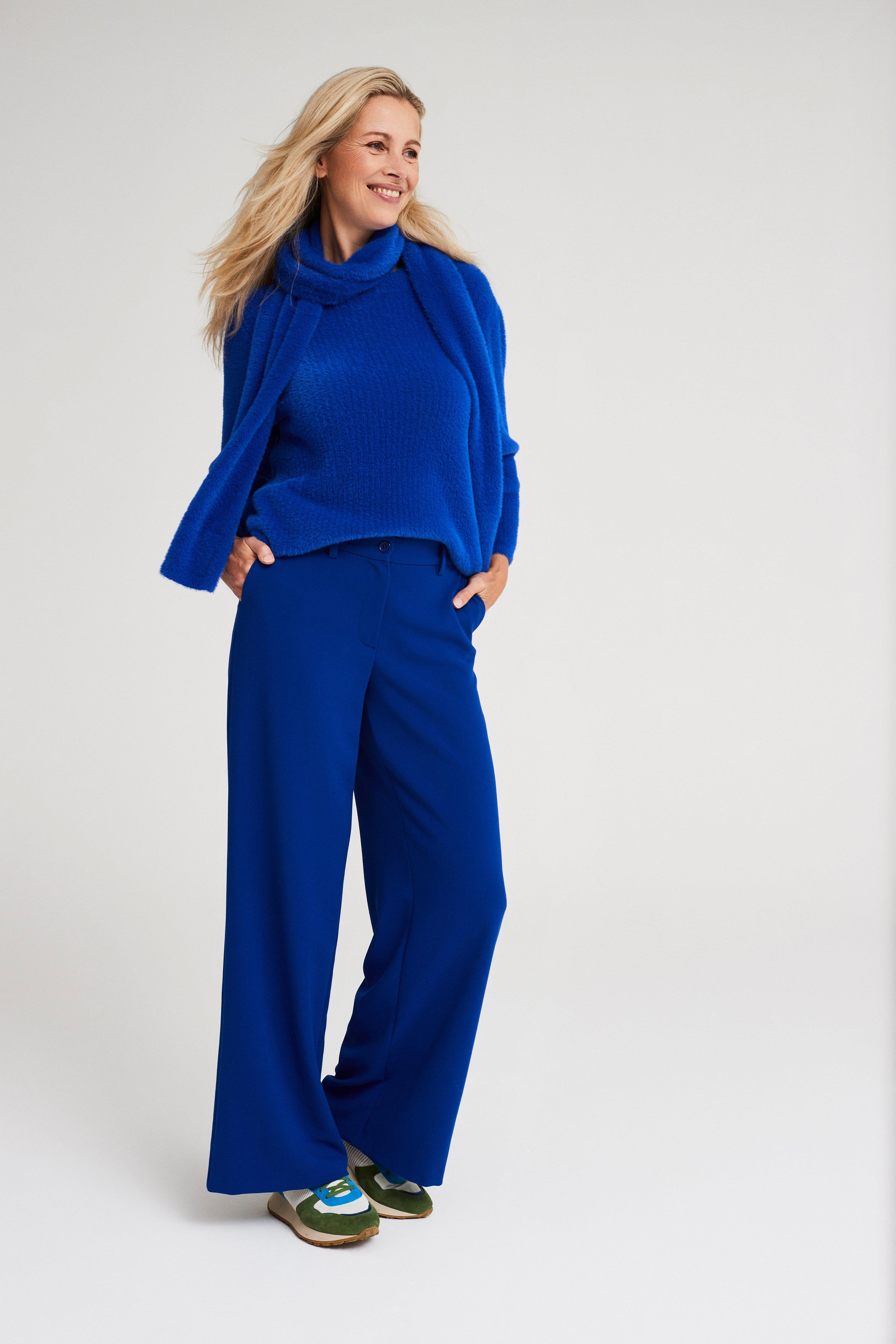 Geribbelde trui met angora-effect - null - ame
