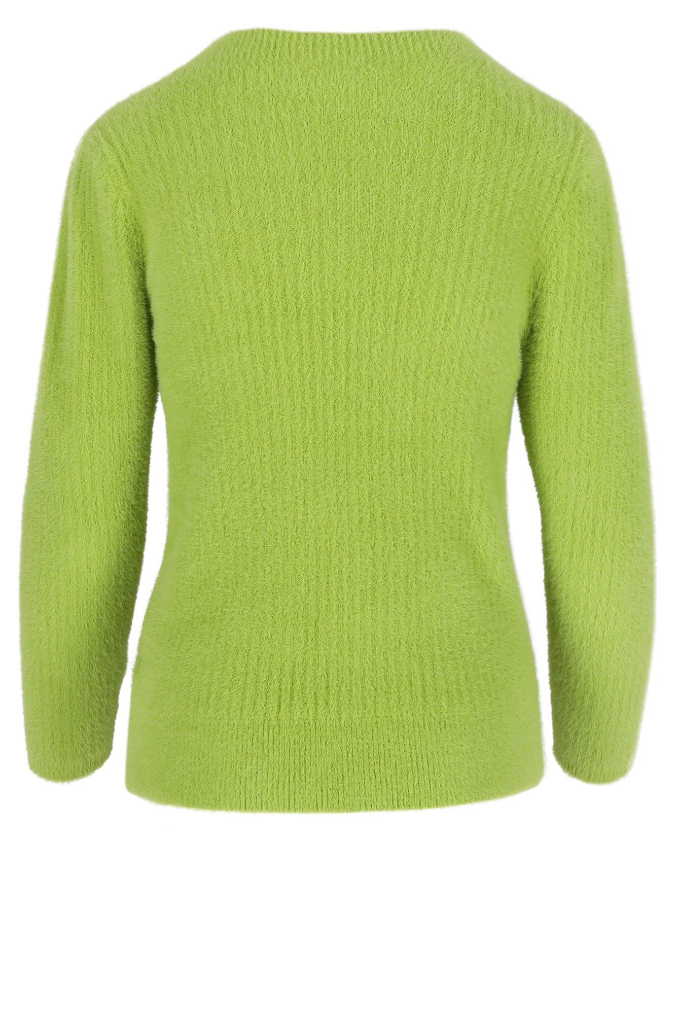 Truien - Geribbelde trui met angora-effect