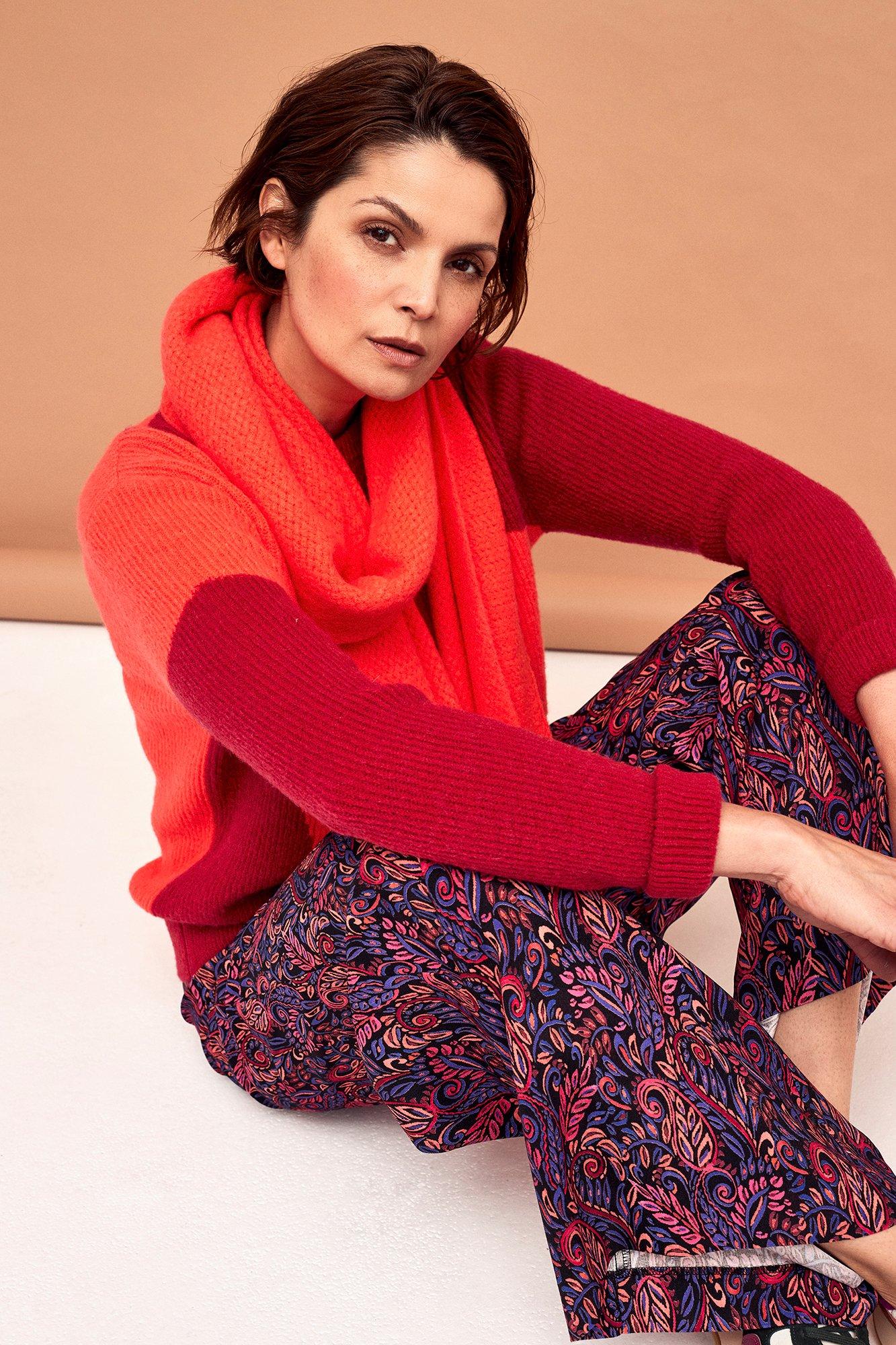 Colourblocking trui met rib - null - ame