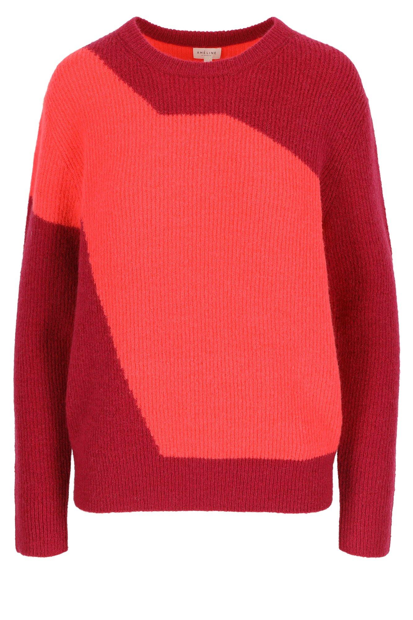 Truien - Colourblocking trui met rib