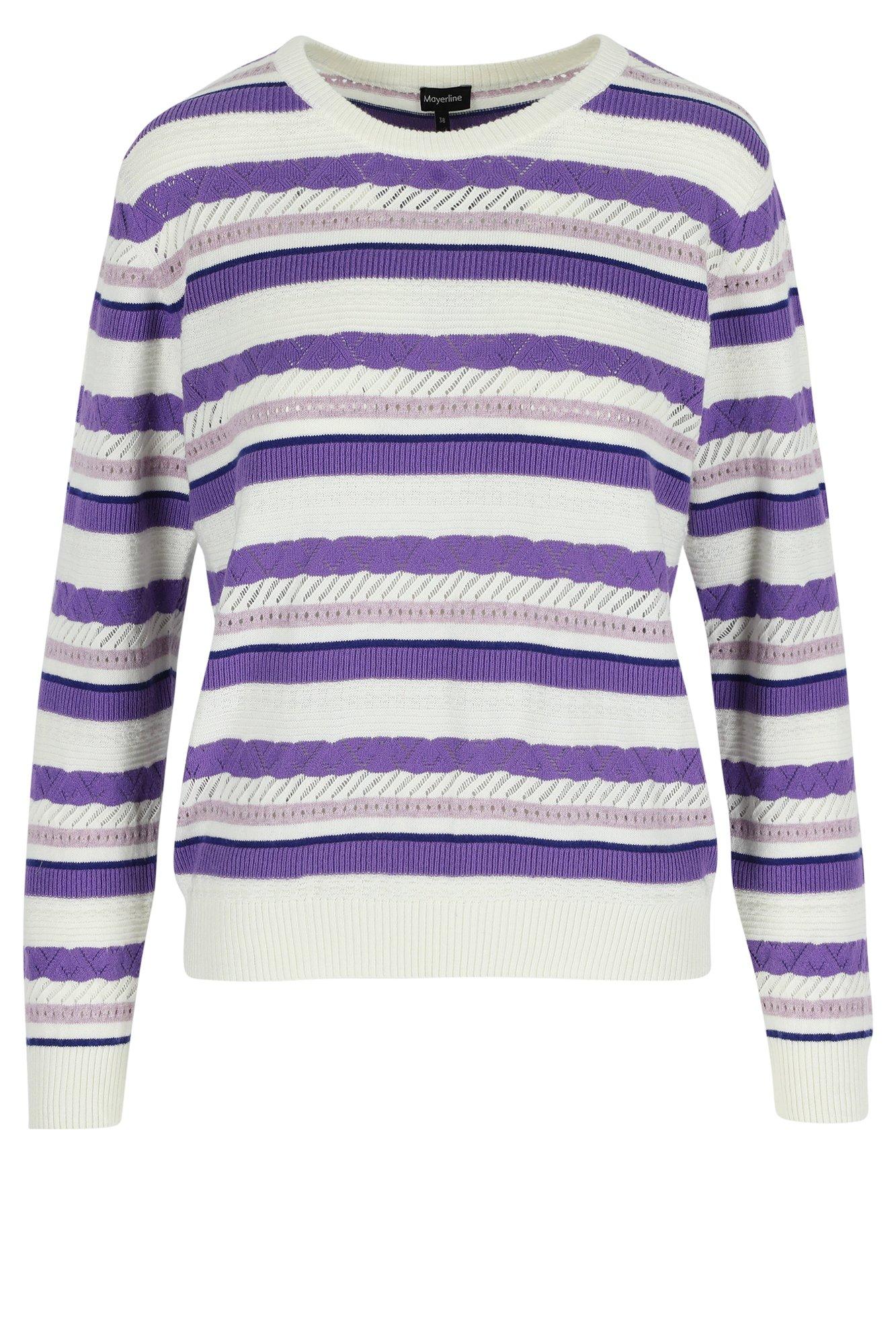 Pull fantaisie rayé - null - may