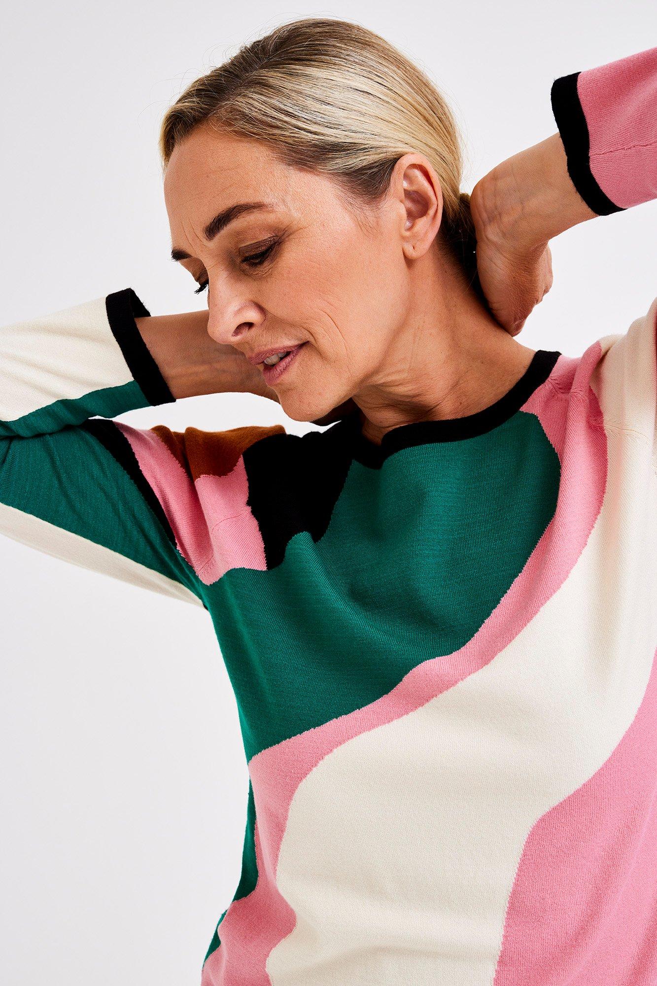 Trui met colourblocking front - null - may