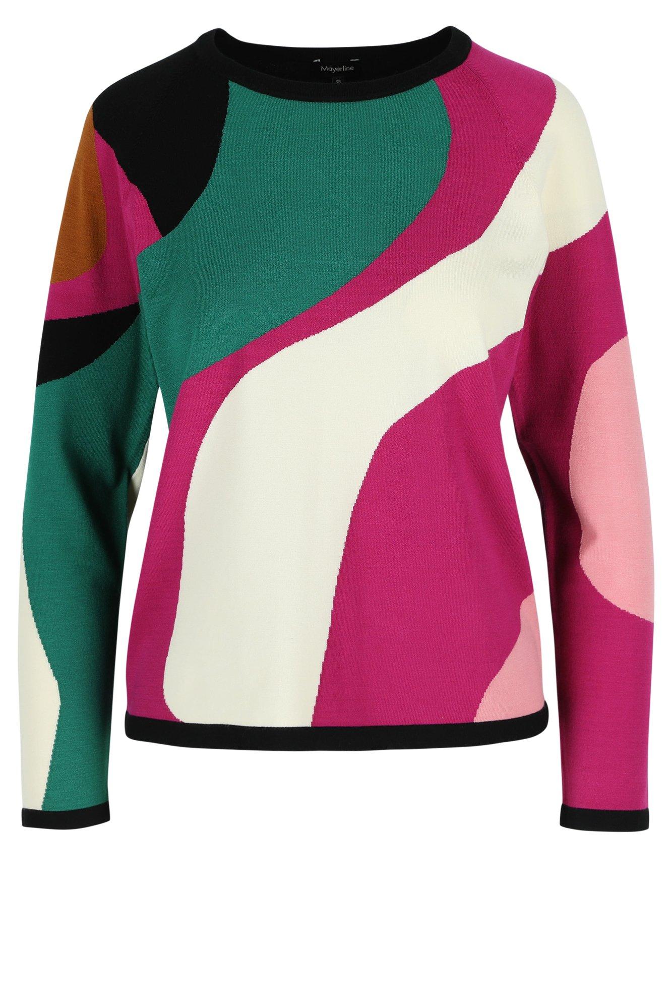 Truien - Trui met colourblocking front