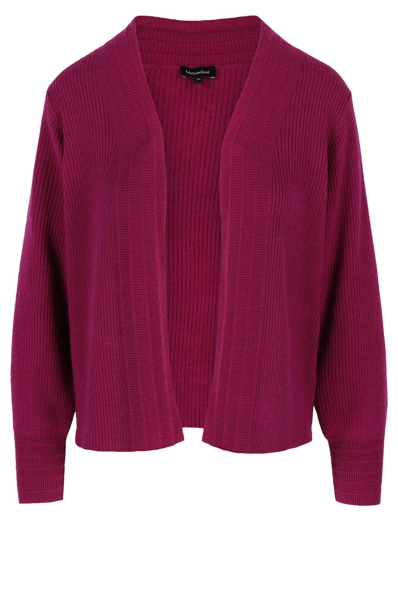 Cardigan - Alpaca cardigan met rib