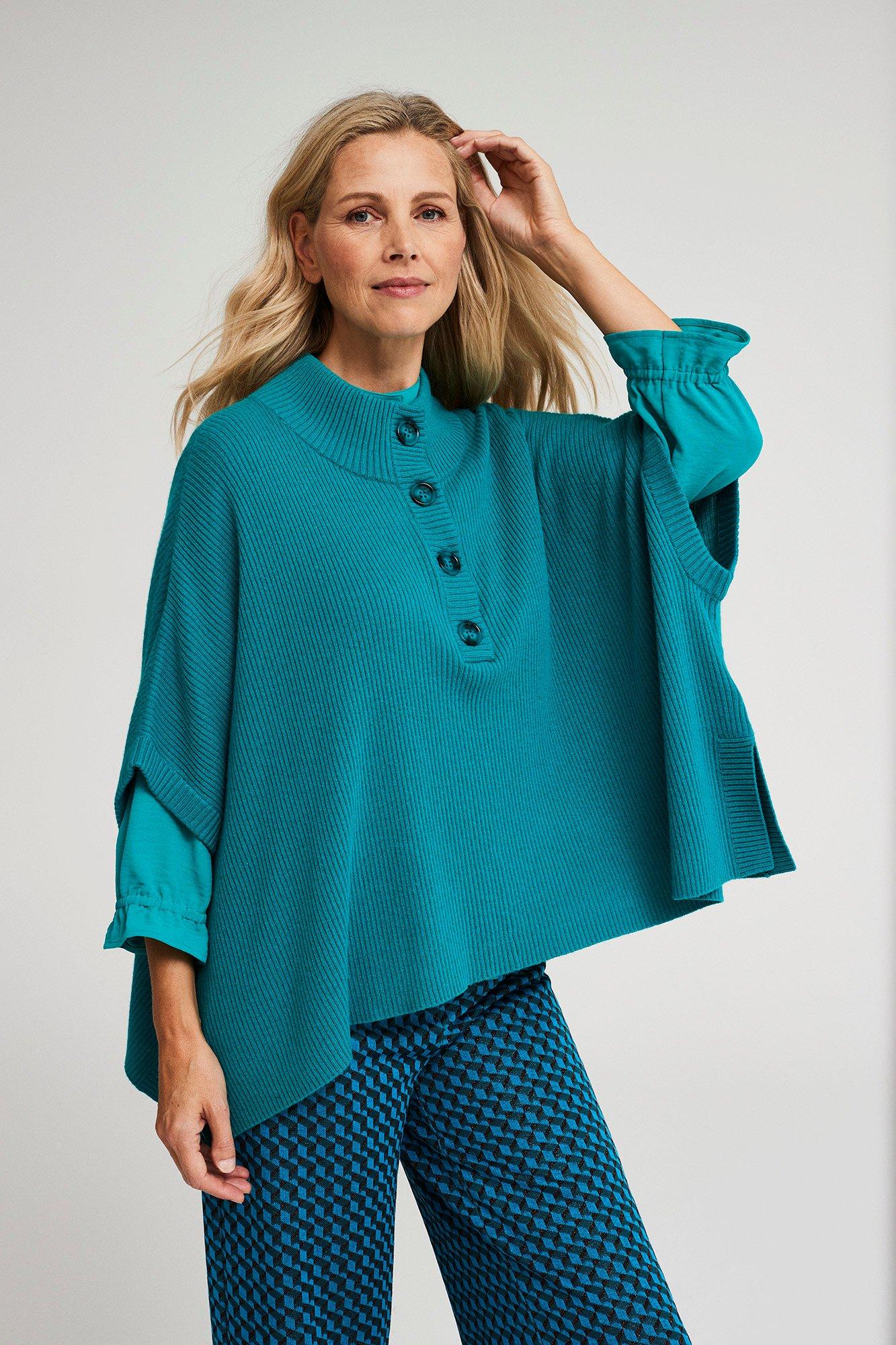 Cape en maille manches tombantes - null - ame