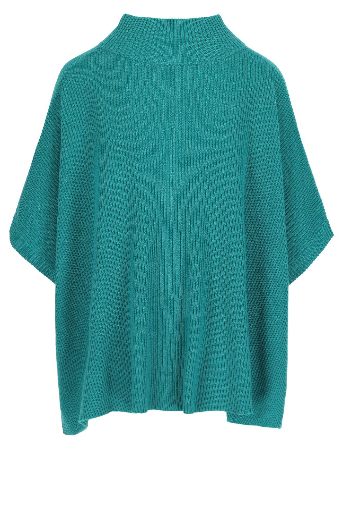 Jassen - Gebreide cape met kapmouw