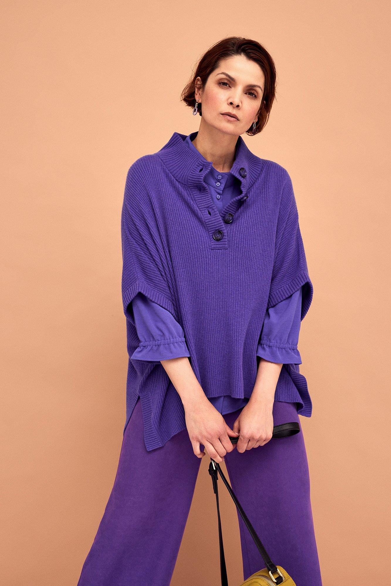 Cape en maille manches tombantes - null - ame