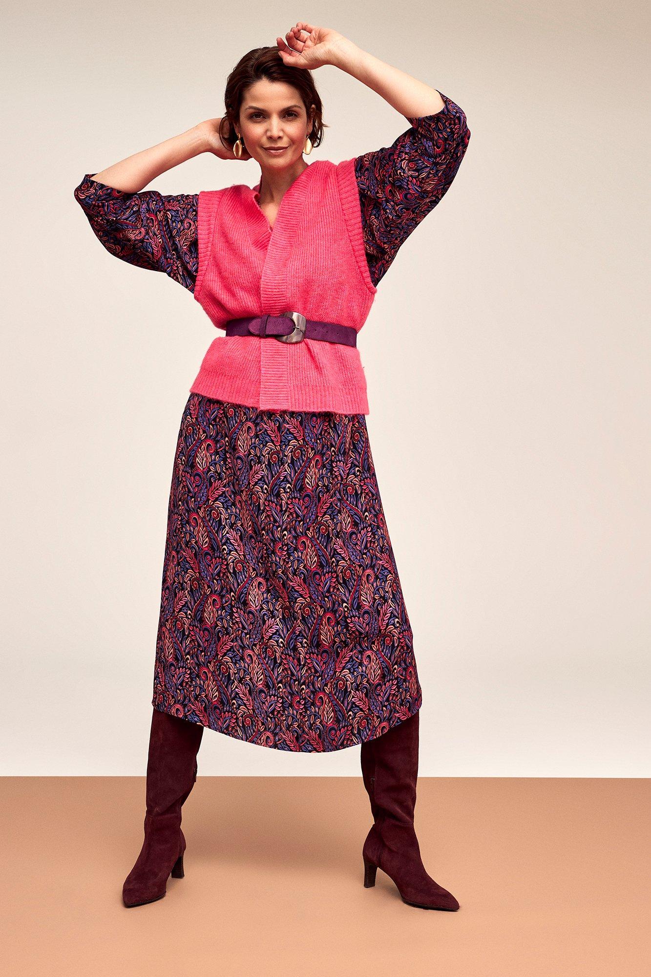 Cardigan - Mouwloze cardigan met rib