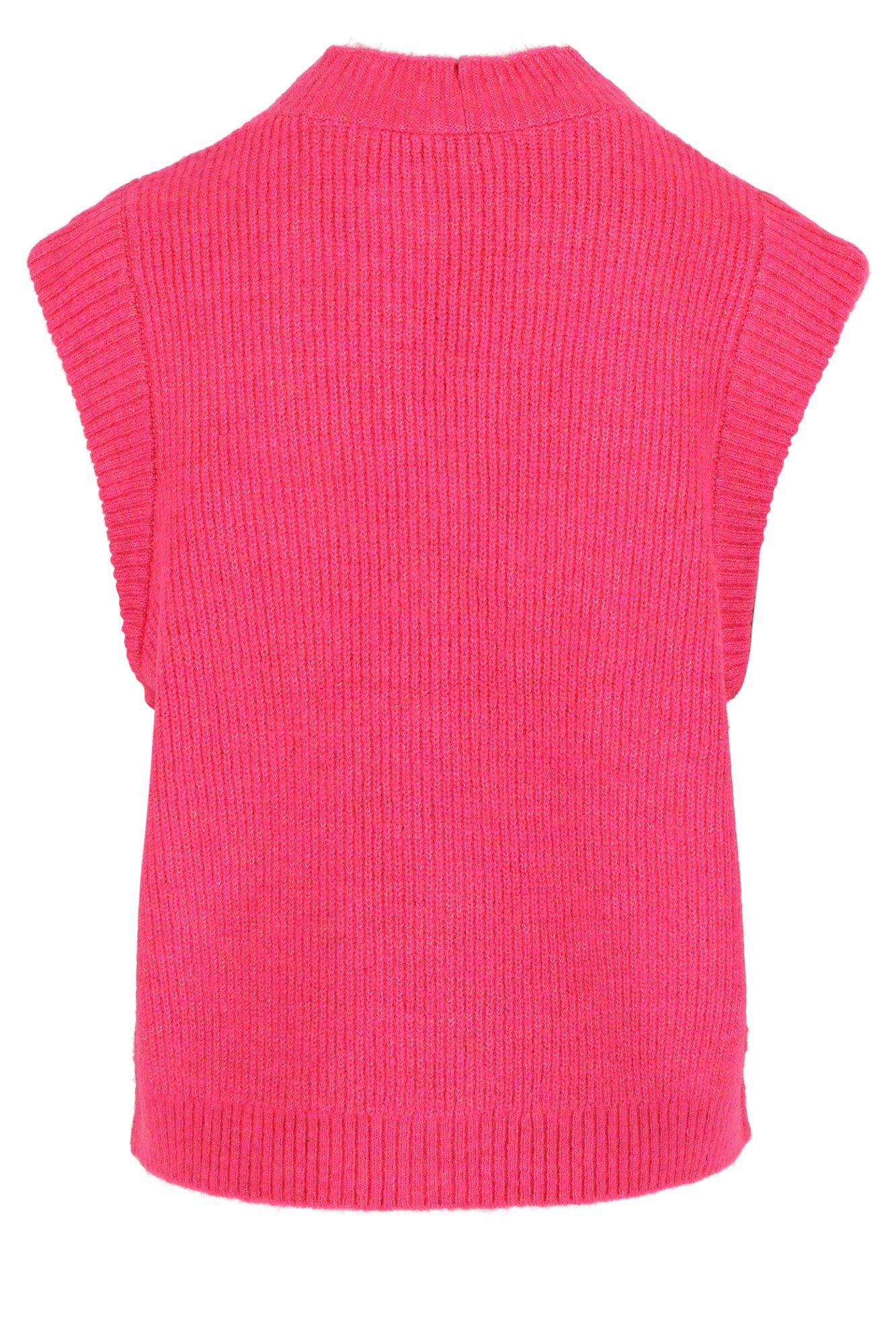 Cardigan - Mouwloze cardigan met rib