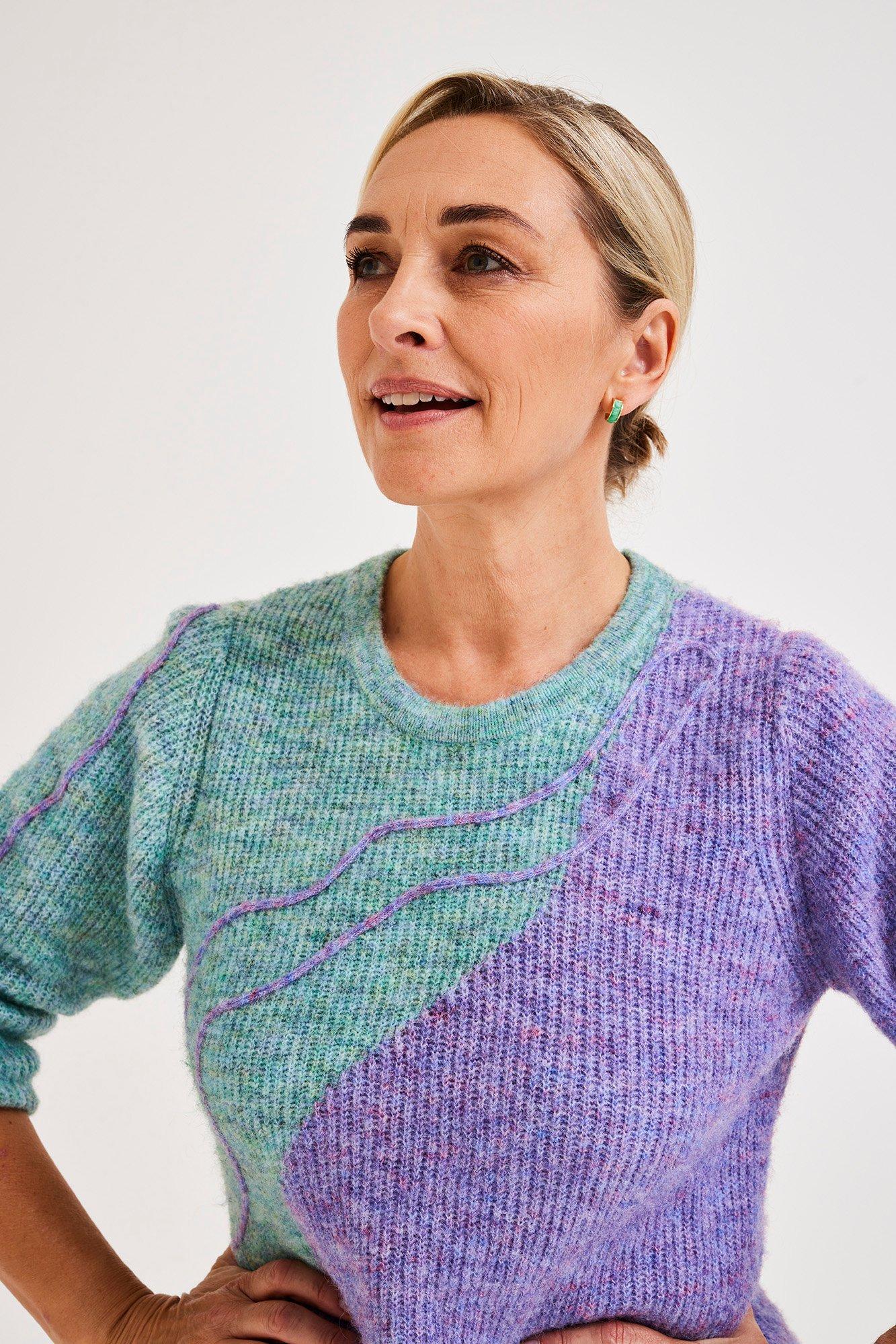 Pull colourblocking brodé - null - may