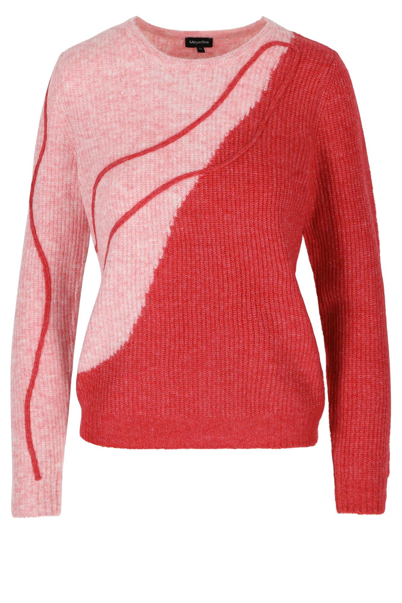 Colourblocking trui met borduursel - null - may