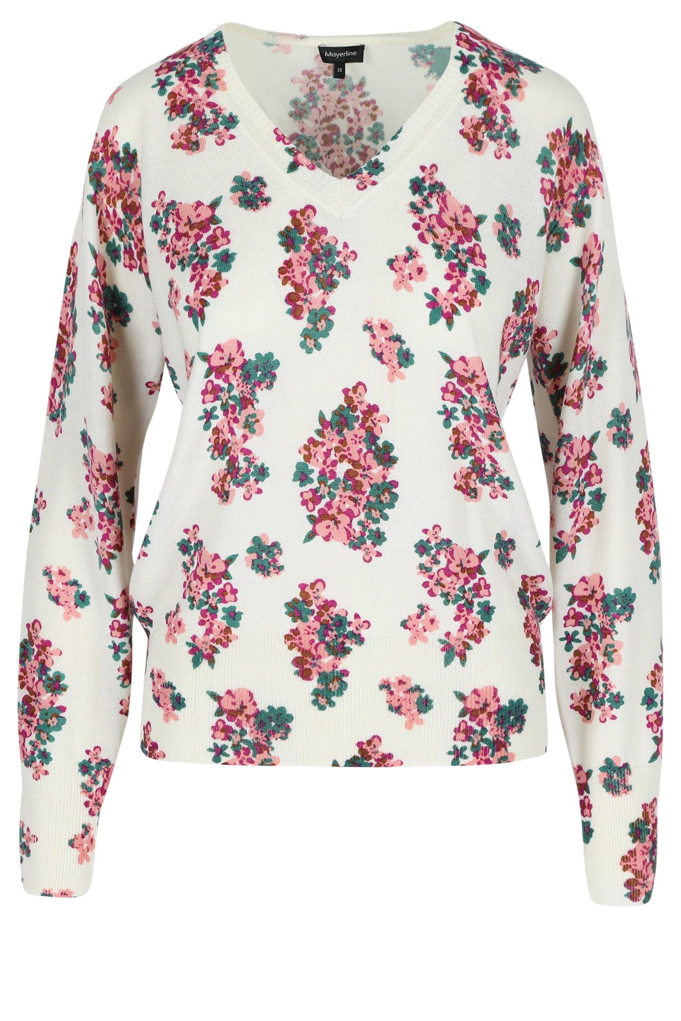 Pulls - Pull imprimé fin en mélange laine