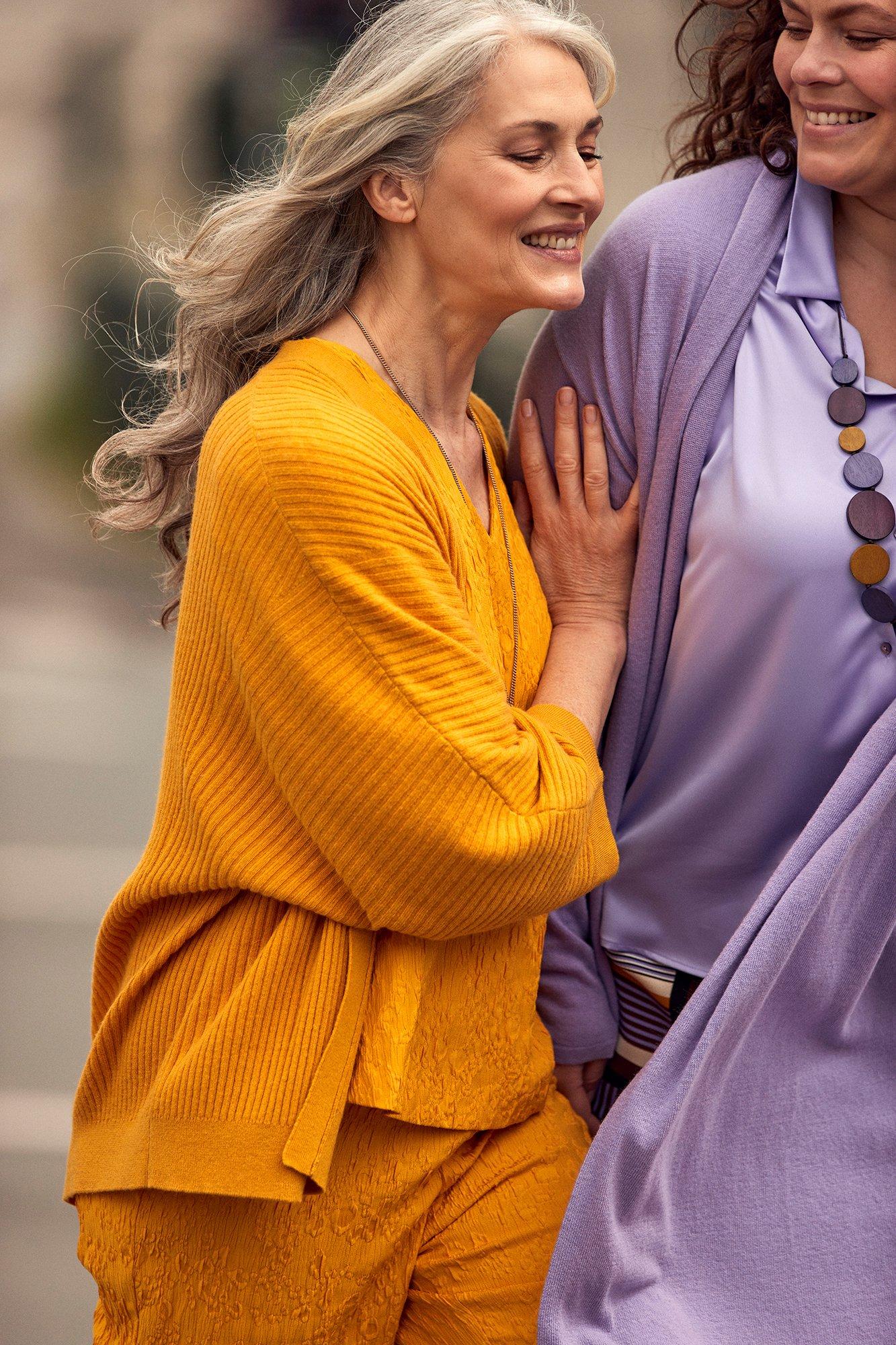 Veste kimono tricotée à grosse côte - null - may