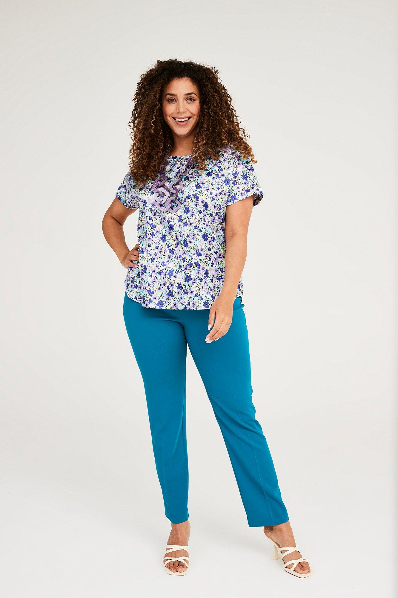 Pantalons - Pantalon large en twill élastiqué dos