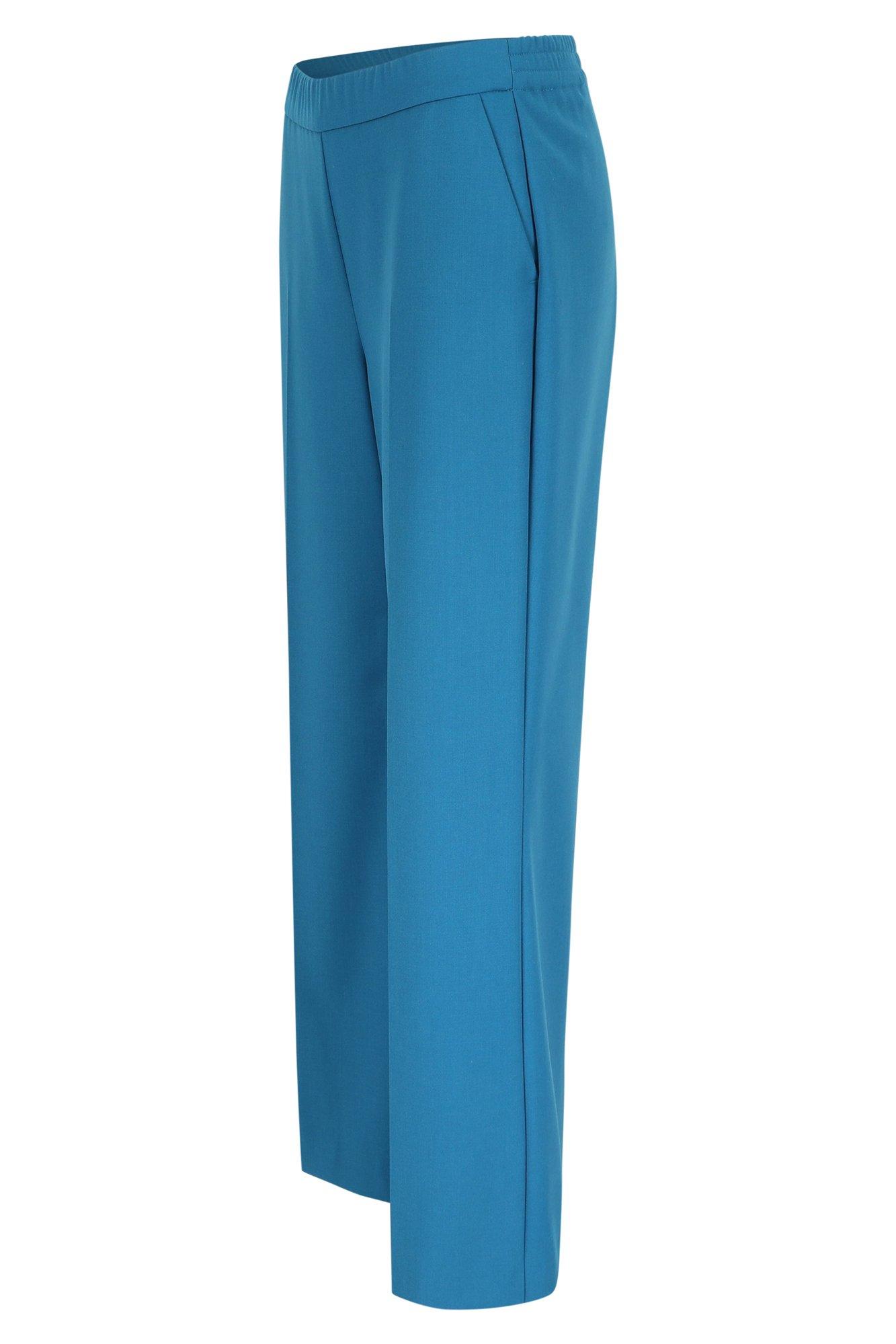 Pantalons - Pantalon large en twill élastiqué dos