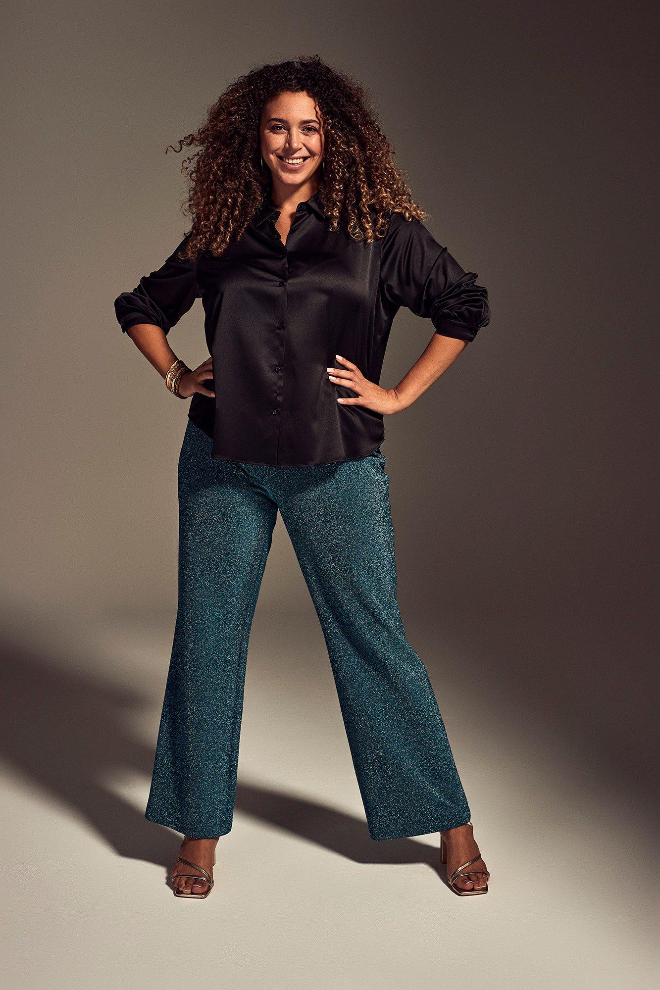 Pantalons - Pantalon en lurex extensible