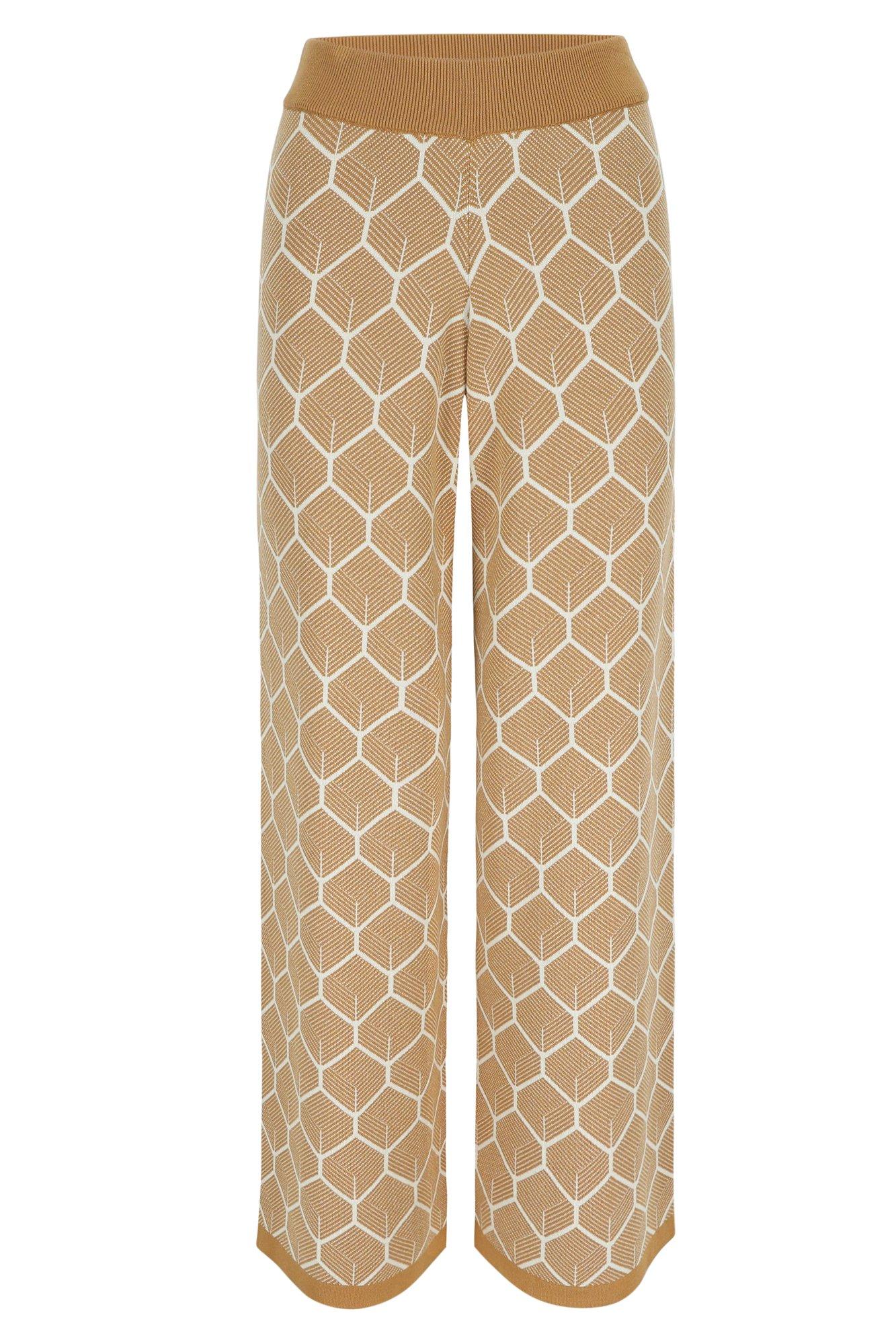 Pantalons - Pantalon en maille motif nid d'abeille