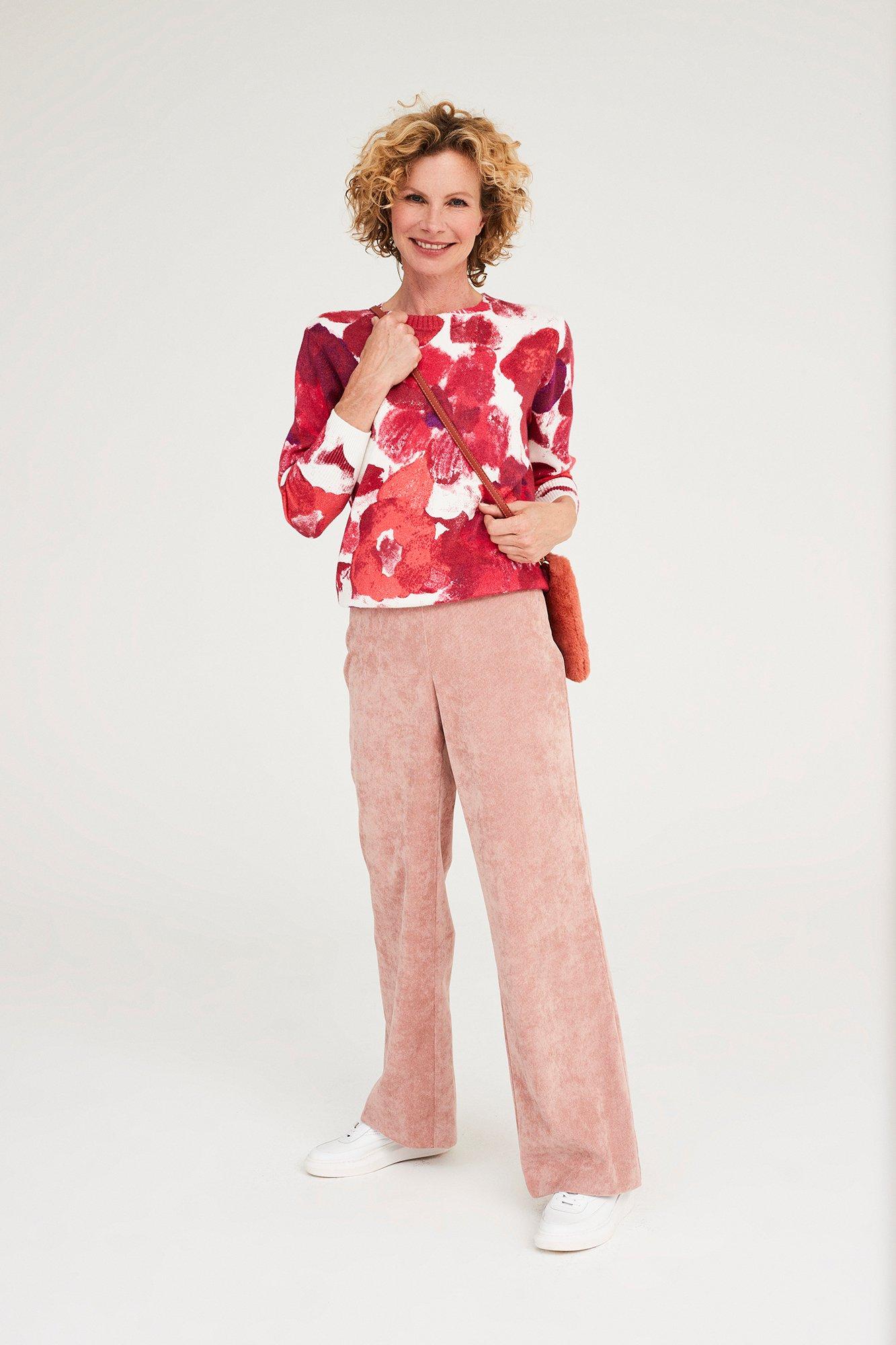 Wijde broek in babycord - null - ame