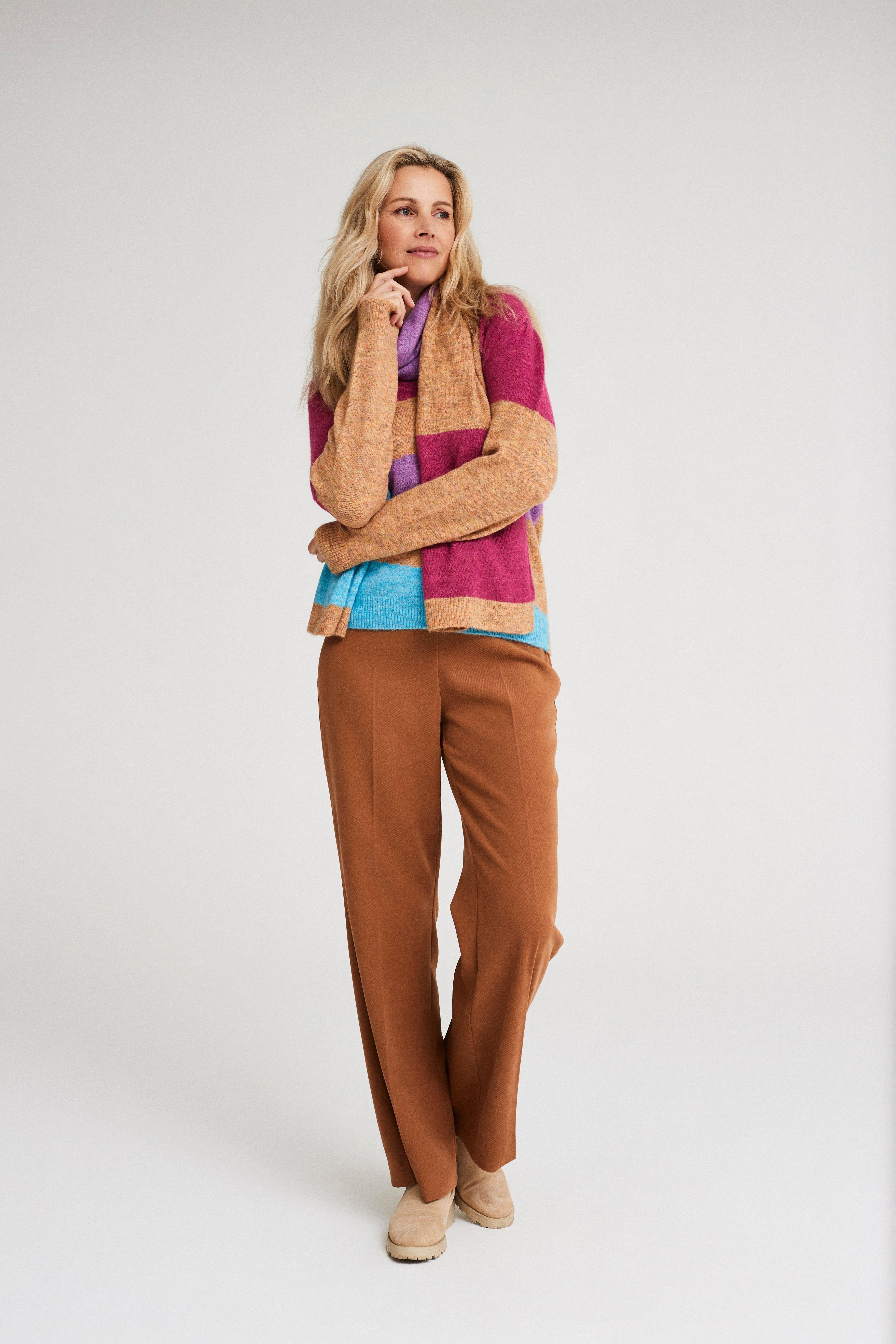 Pantalon large en peau de pêche - null - may