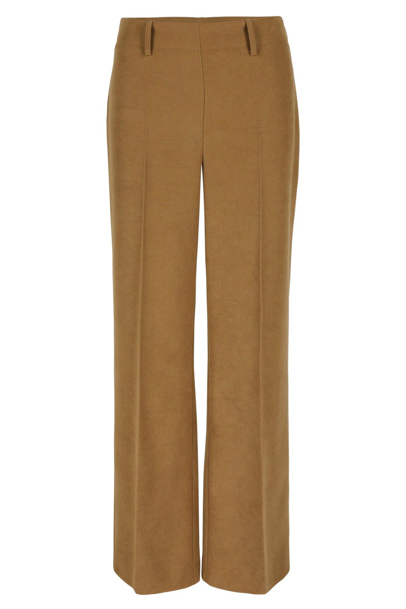 Broeken - Wijde broek in peau de pêche