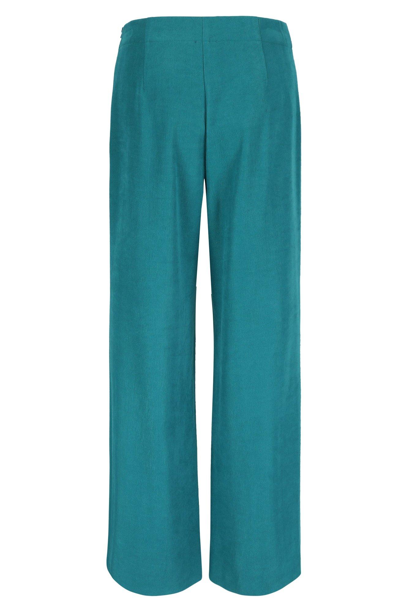 Broeken - Wijde broek in peau de pêche