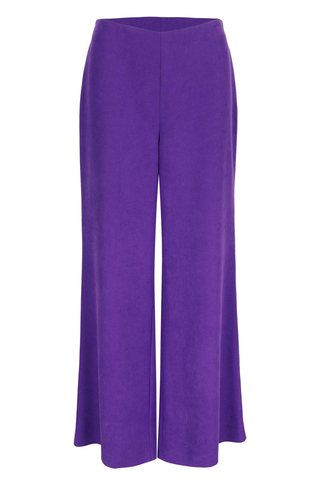 Pantalons - Pantalon large en peau de pêche