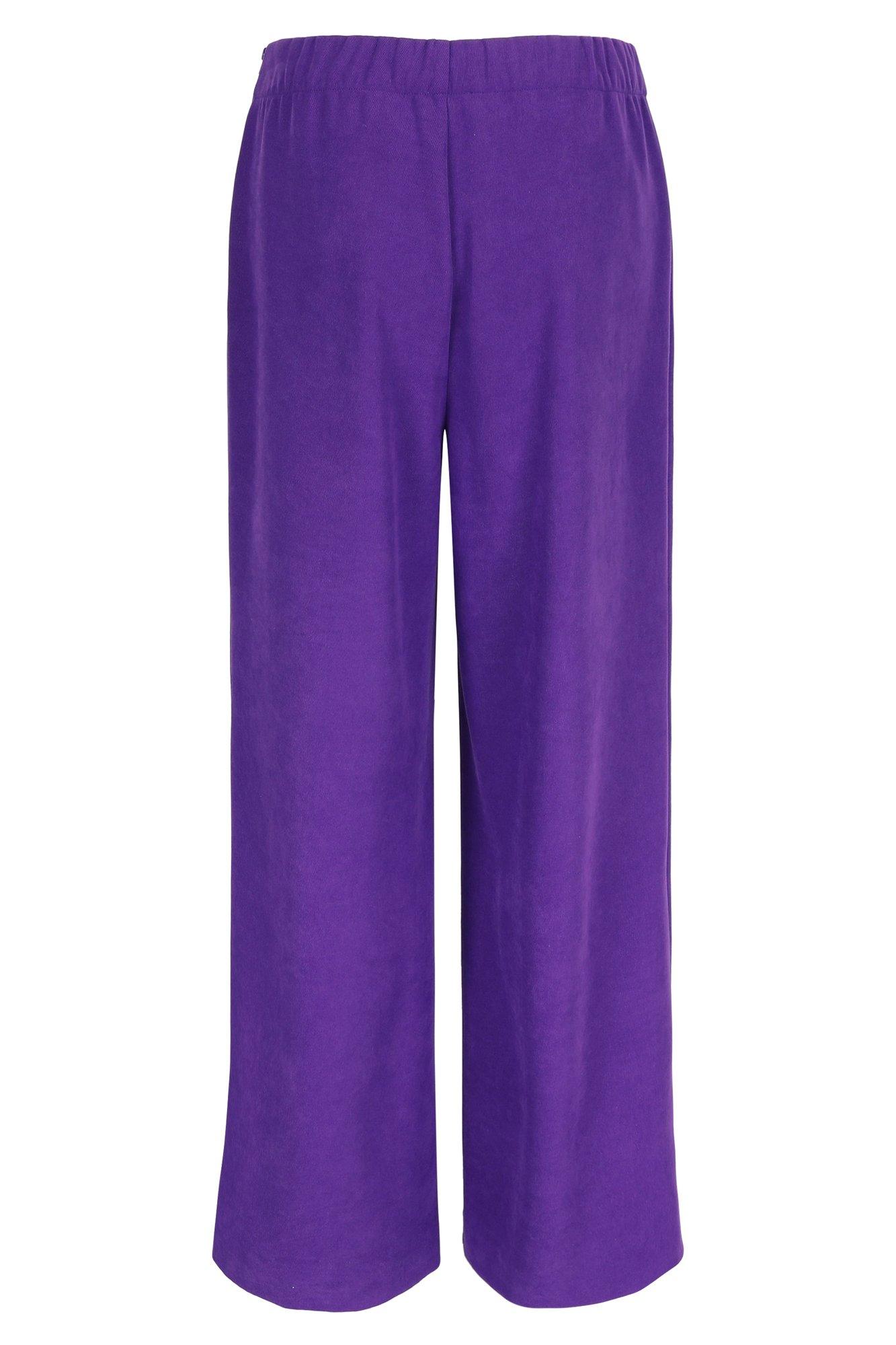 Pantalons - Pantalon large en peau de pêche