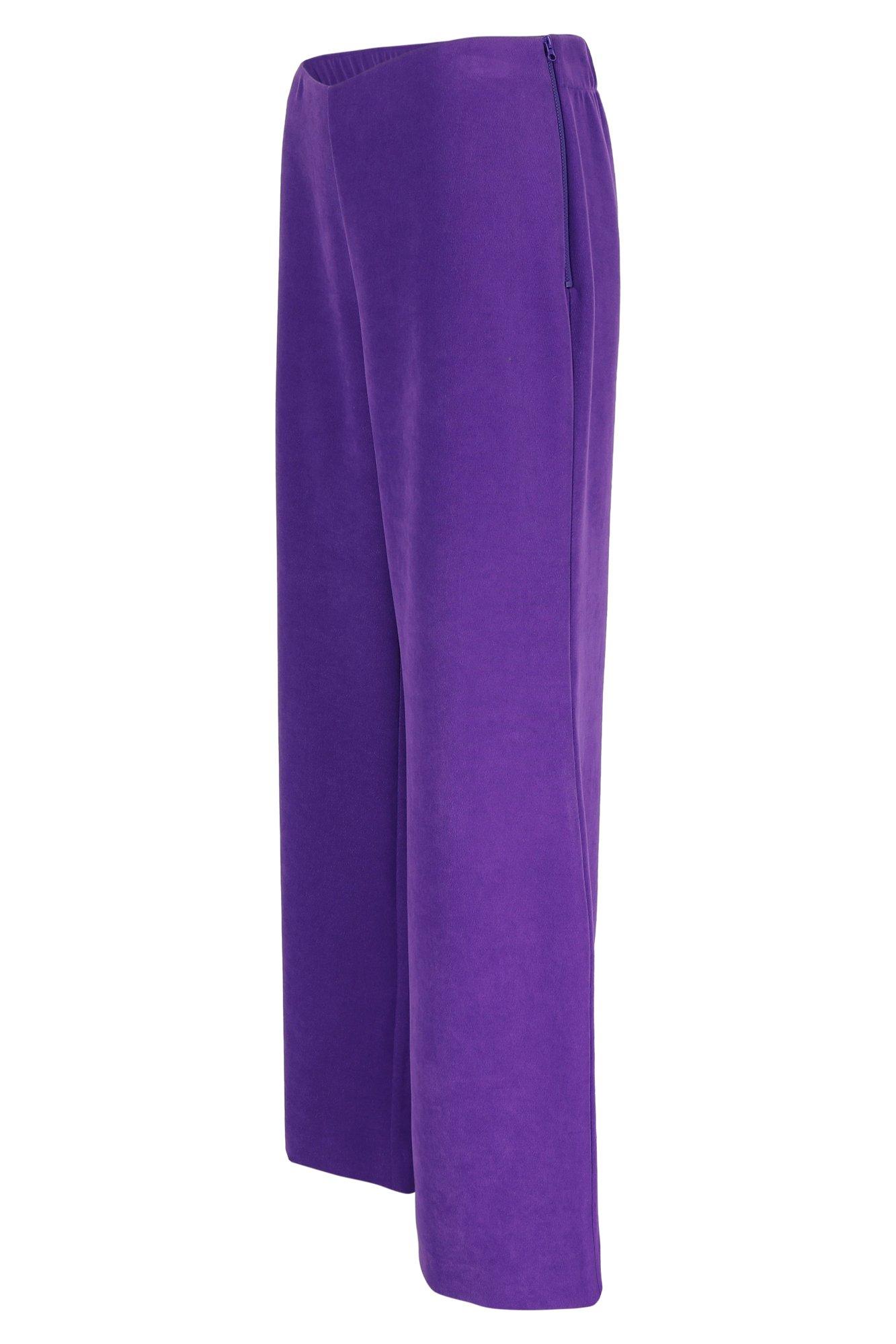 Pantalons - Pantalon large en peau de pêche