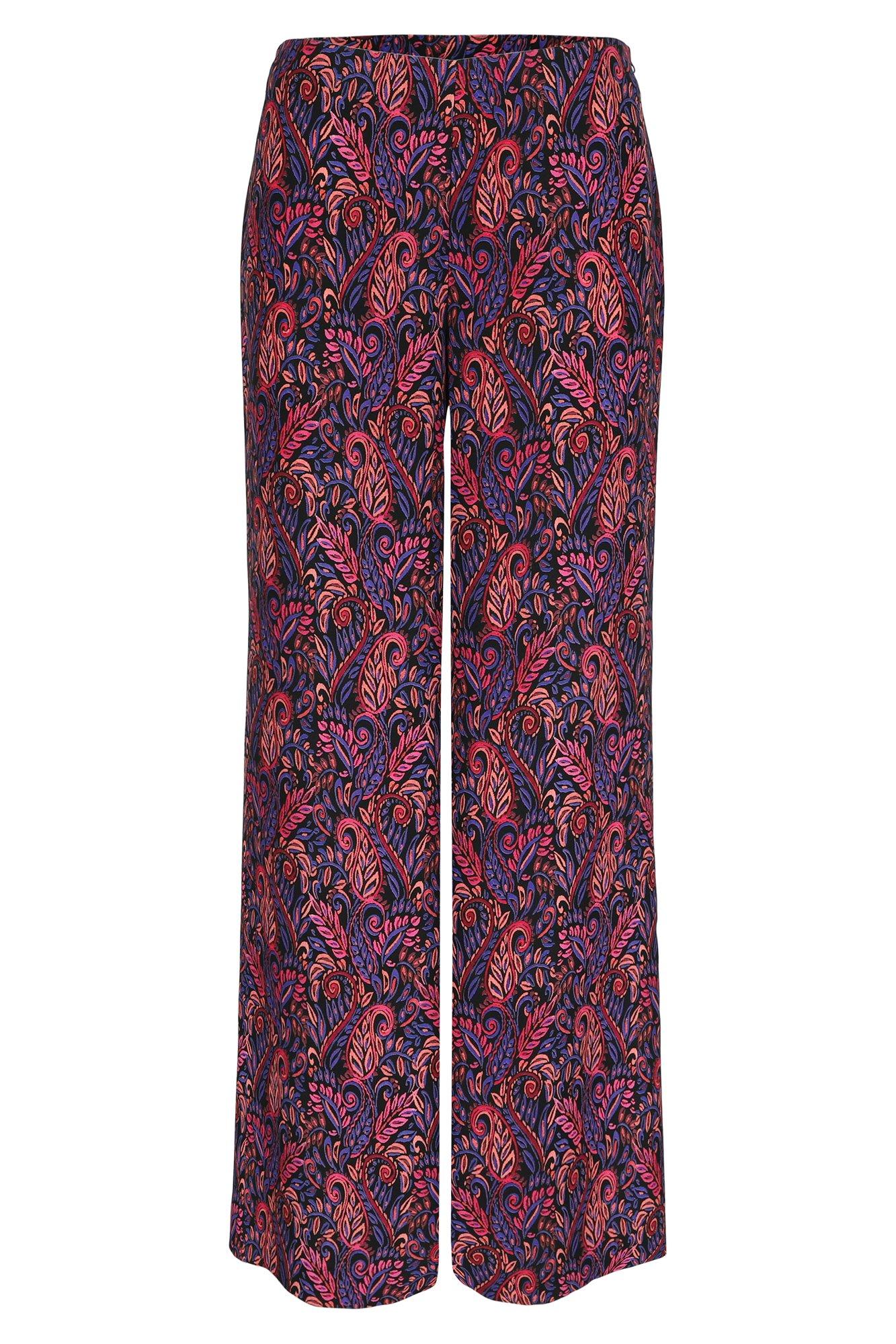 Pantalons - Pantalon large imprimé en crêpe