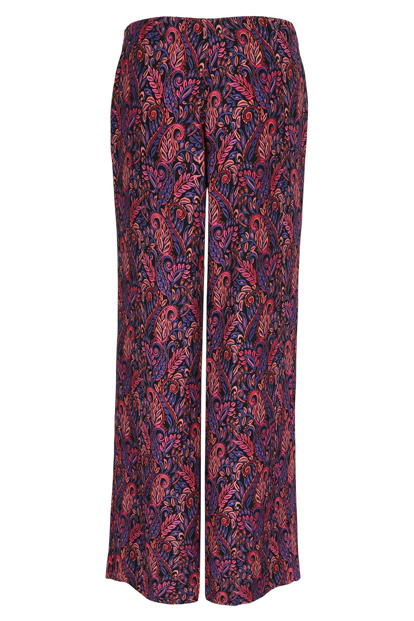 Pantalons - Pantalon large imprimé en crêpe