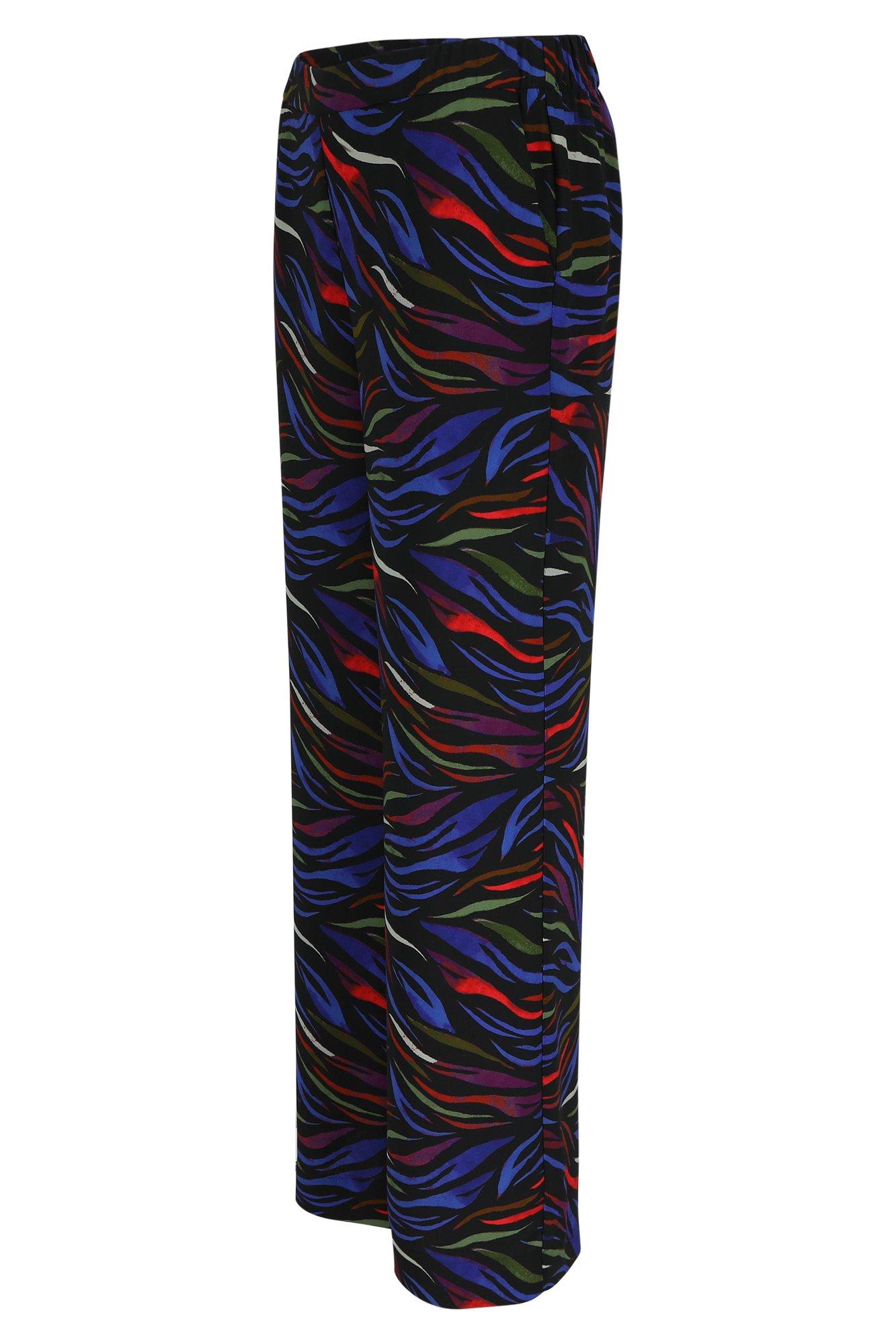 Pantalons - Pantalon large imprimé en crêpe